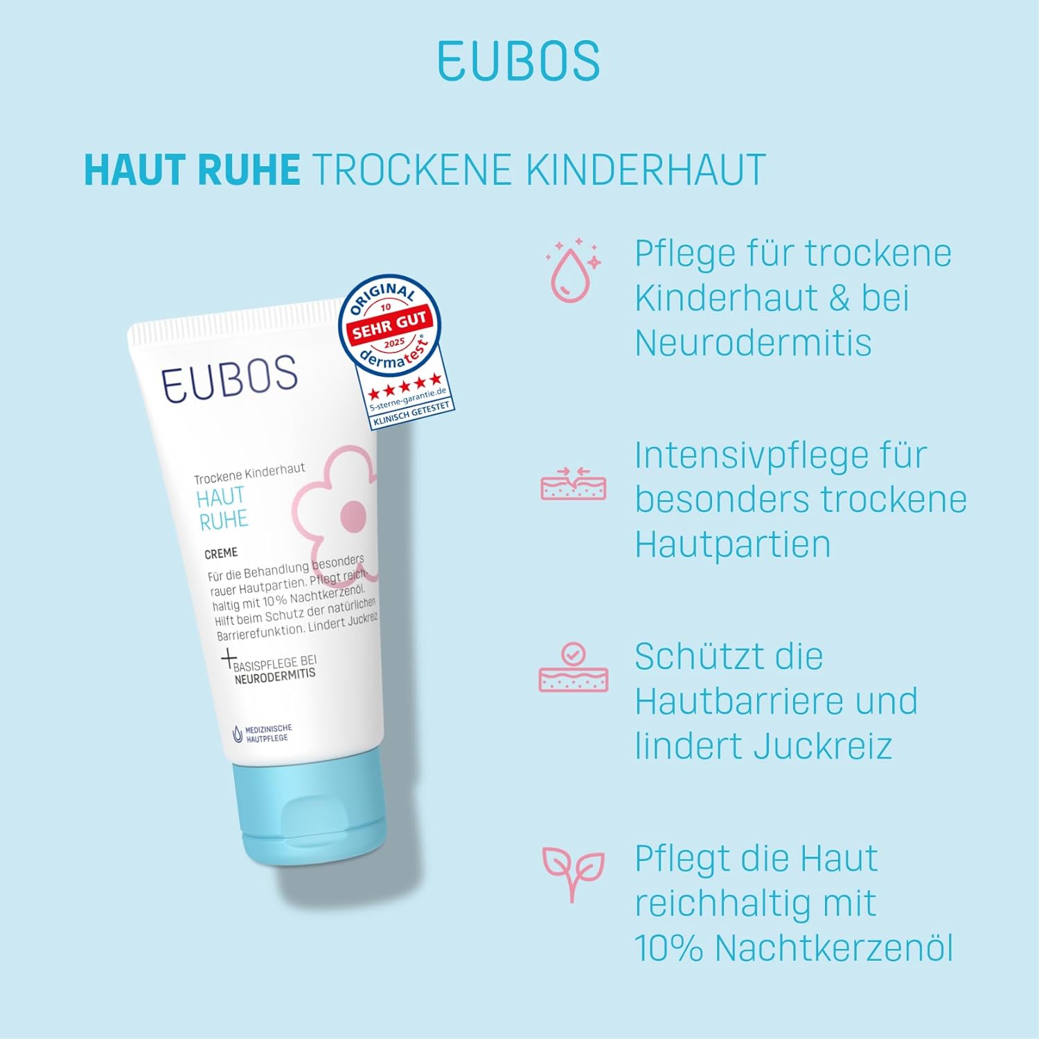 EUBOS Kinder Haut Ruhe Lotion, 125 ml Lotion