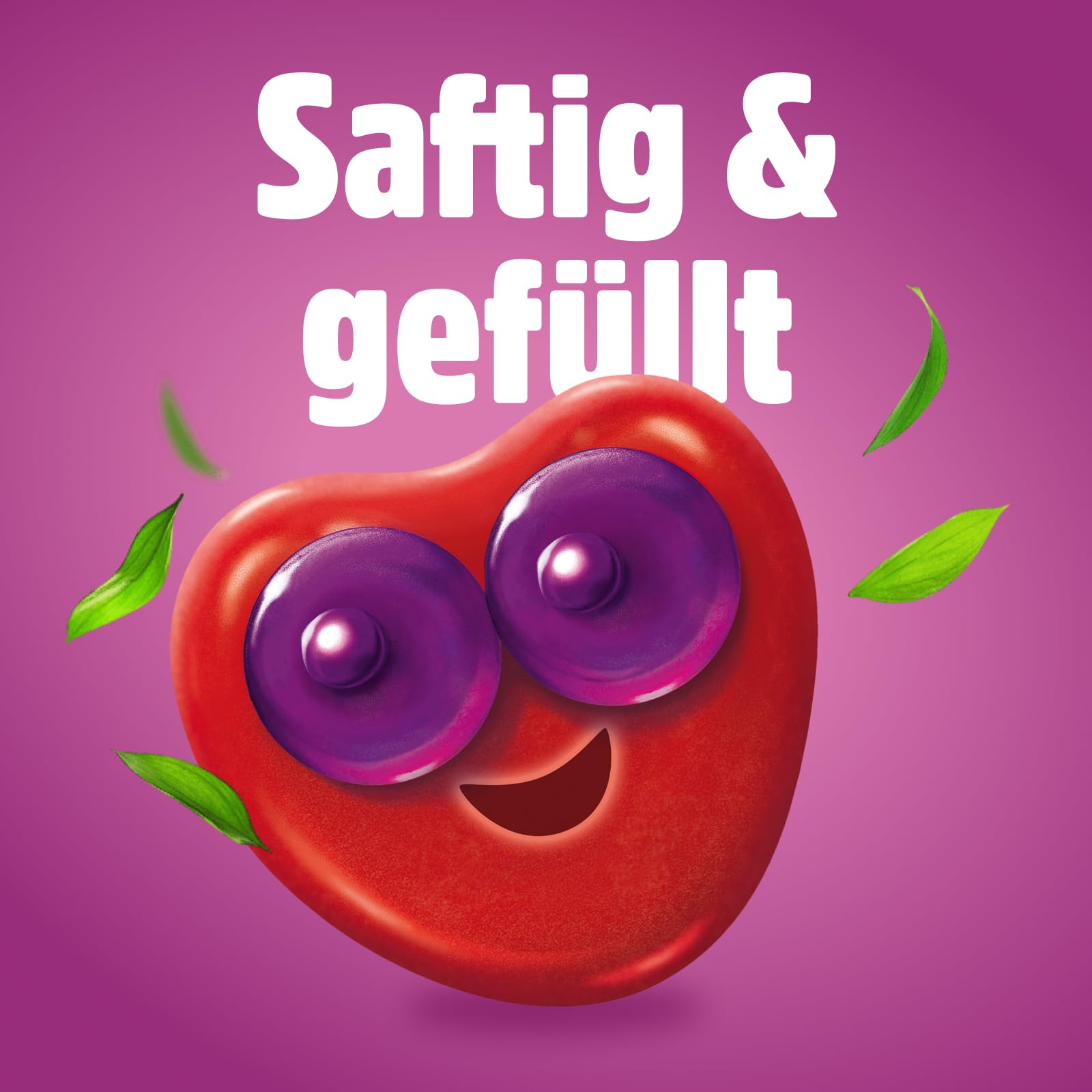 nimm2 Lachgummi Softies Rote Früchte – 1 x 225 g – Gefülltes Fruchtgummi mit Fruchtsaft und Vitaminen – Süßigkeit in sechs Geschmacksrichtungen