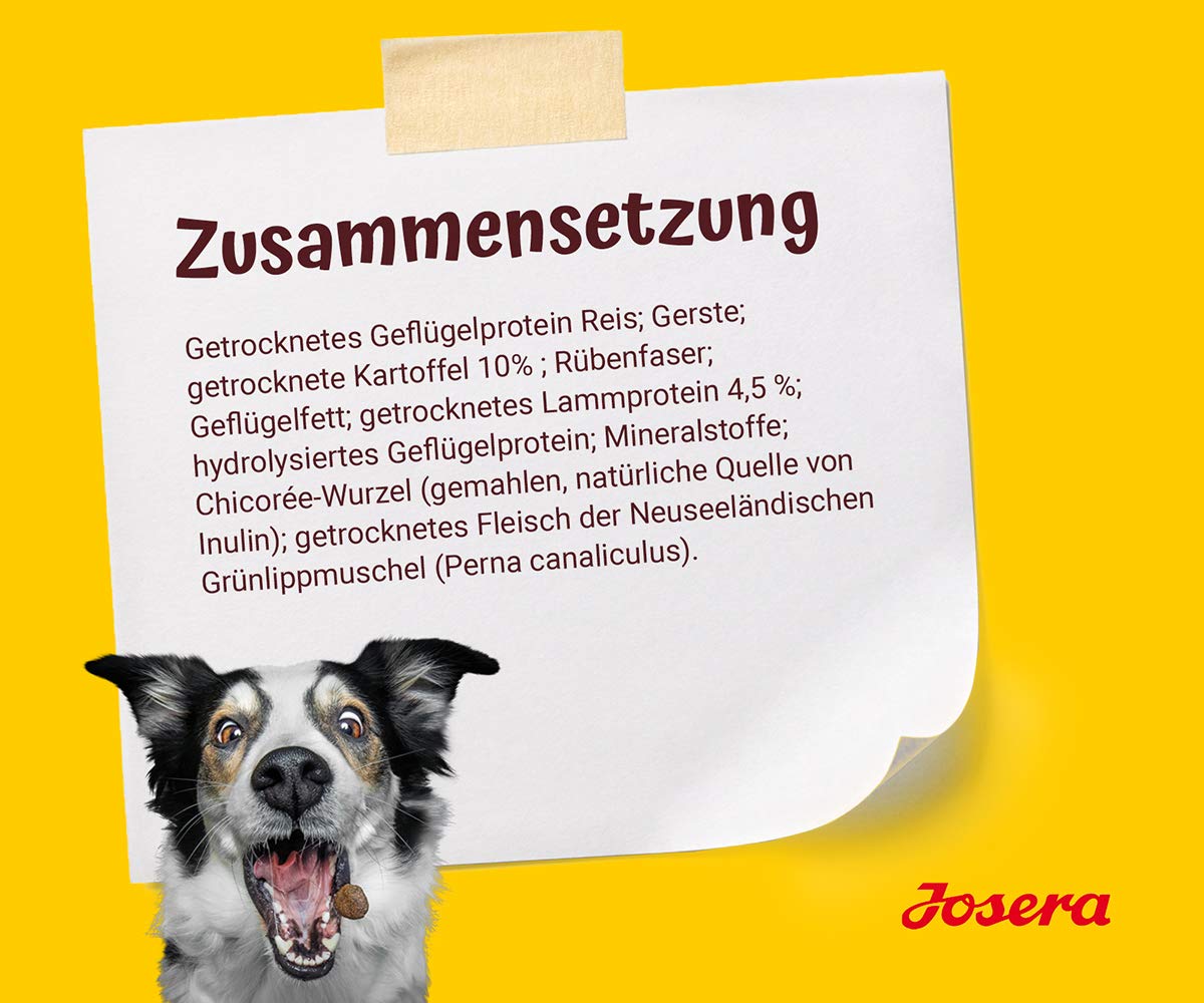 JOSERA Adult Large Optiness Lamm & Reis (1 x 12,5 kg) | Premium Trockenfutter für ausgewachsene Hunde | eiweißreduziert | weizenfrei | wertvolle Fettsäuren | XL-Kroketten gegen Schlingen