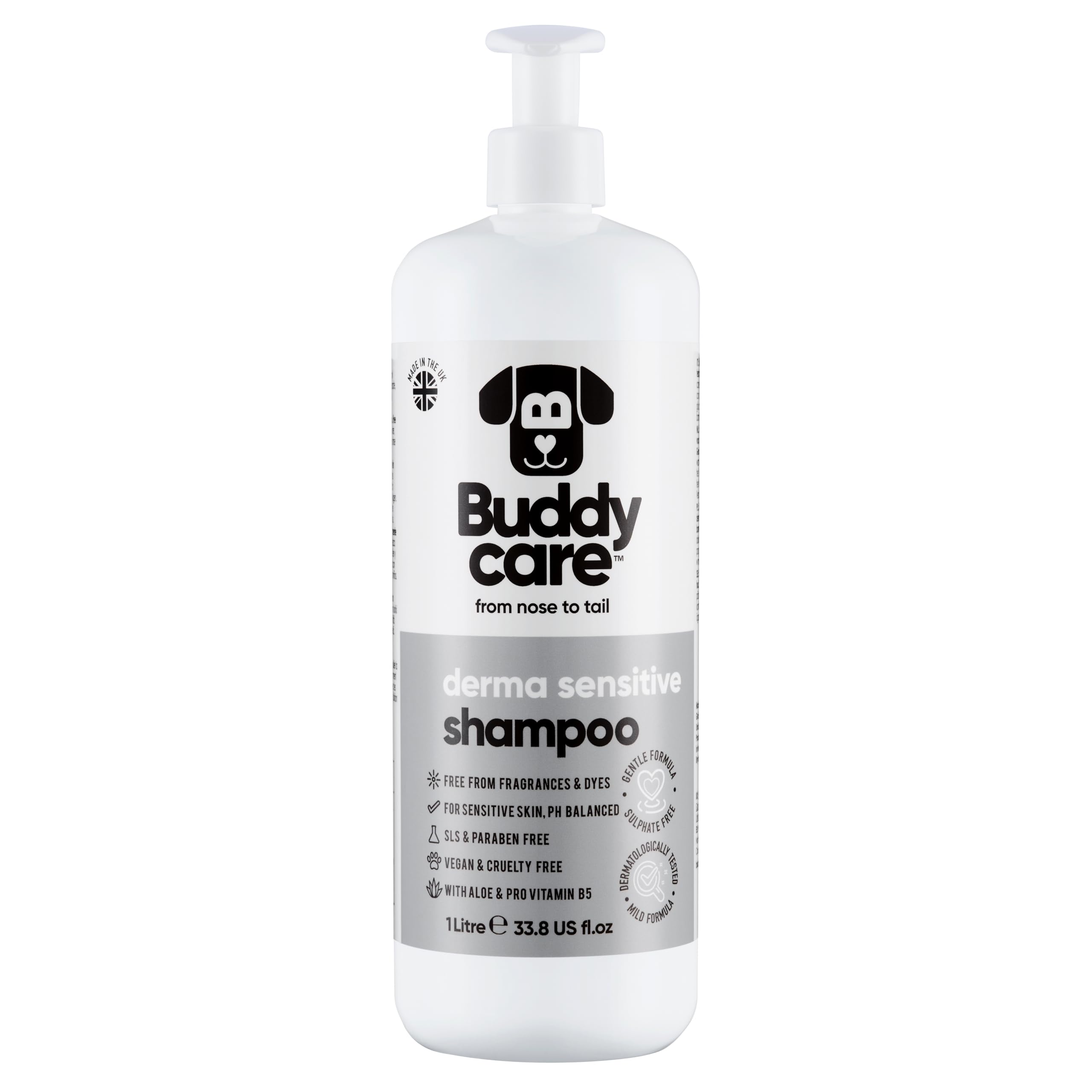 2in1 Hundeshampoo und Conditioner von Buddycare (500ml) - Praktisches Hundeshampoo langhaar und welpen Shampoo Mit Aloe Vera und Pro-Vitamin B5 Rückfettendes Shampoo Für Alle Hunderassen