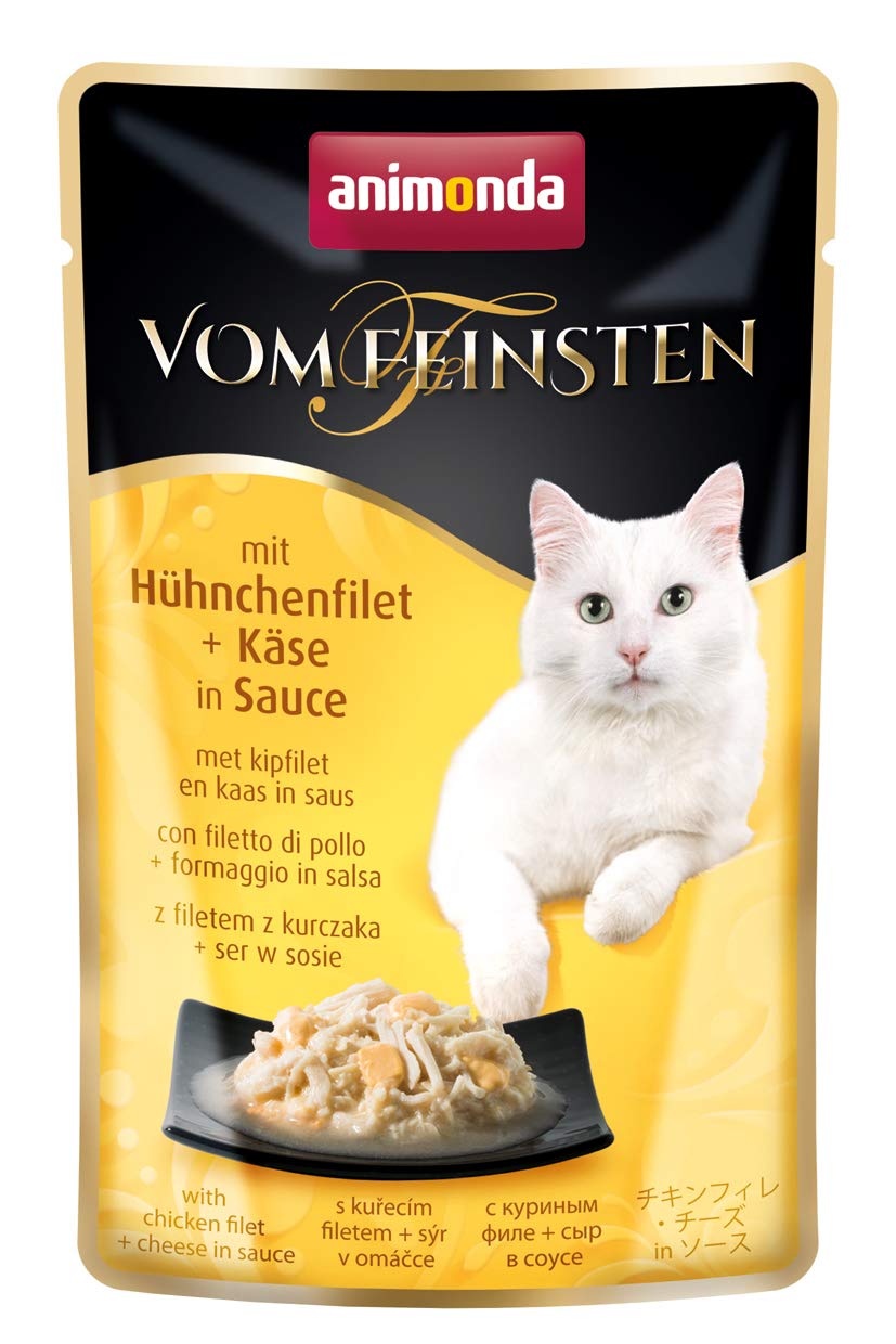 animonda Vom Feinsten Adult Filet Kreationen (18 x 50 g), Nassfutter für ausgewachsene Katzen, Katzenfutter mit Filets in delikater Sauce, Katzennassfutter ohne Getreide und Zucker