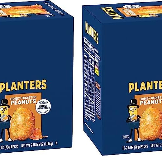 PLANTERS Salted Peanuts, 2.5 oz, 15-Pack, Snack Nuts