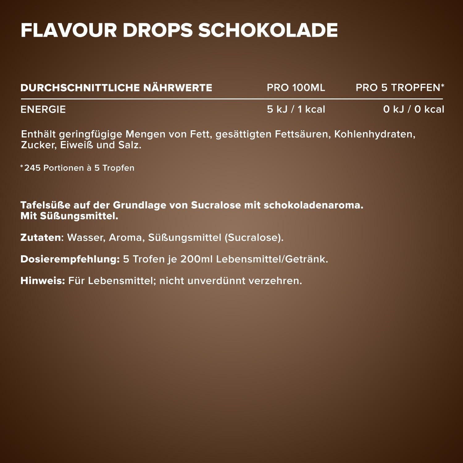 IronMaxx Flavour Drops - Vanilla 50ml | kalorienfrei & zuckerfrei | vegane Aromatropfen zum süßen von Lebensmitteln | praktischer Tropfer-Verschluss