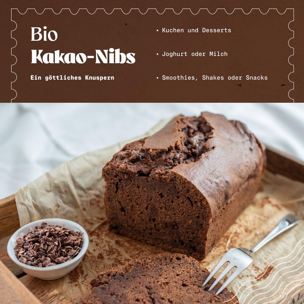 NaturaleBio Kakao Pulver Bio 1kg. Organic Cacao Pulver, Roh & Ungesüßt, Ideal für Getränke, Smoothies & Backen, Reich an Magnesium & Phosphor, Geprüft auf Schwermetalle