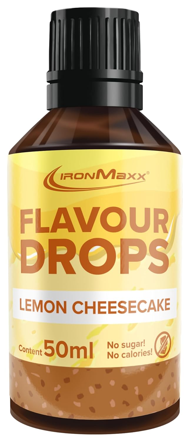 IronMaxx Flavour Drops - Vanilla 50ml | kalorienfrei & zuckerfrei | vegane Aromatropfen zum süßen von Lebensmitteln | praktischer Tropfer-Verschluss