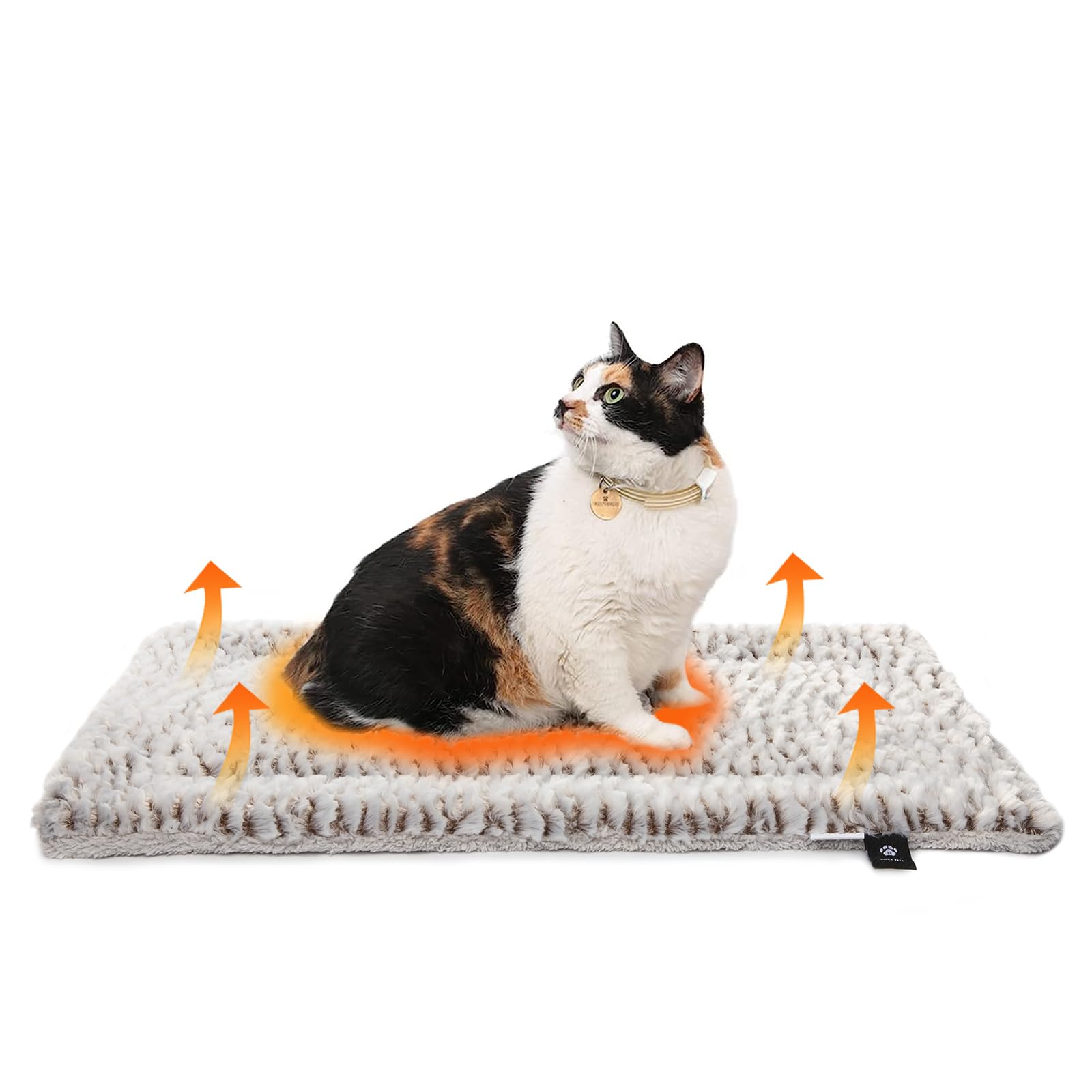 Mora Pets Fensterliege Fensterbrett für Katzen, Selbstwärmend Katzenbett Fensterbank, Flauschig & Weich, Katzenliege für Fenster Wendbar - Doppelter Komfort, 90 x 28 cm