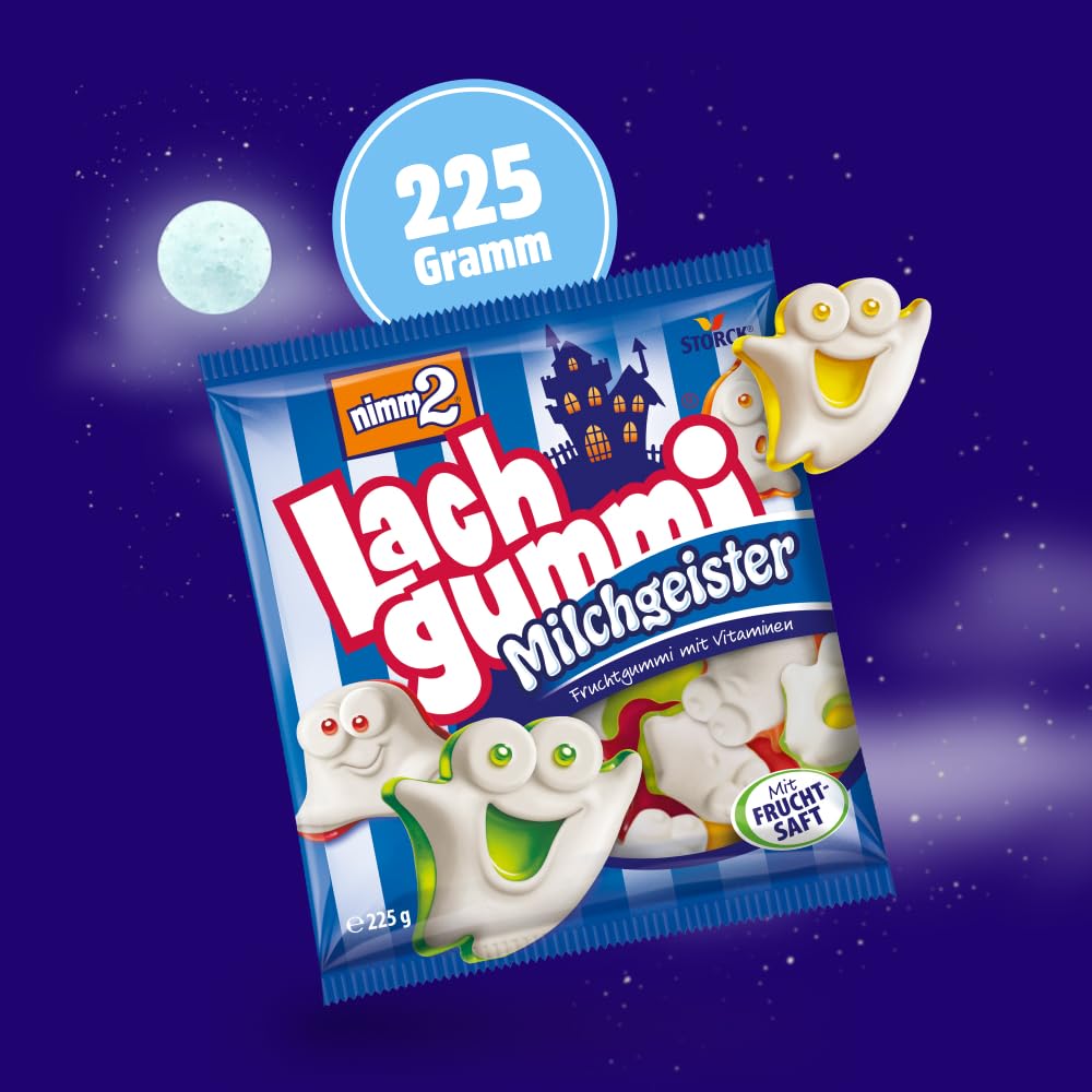 nimm2 Lachgummi Happies – 1 x 325 g – Fruchtgummis mit Fruchtsaft und Vitaminen – Süßigkeit in sechs Geschmacksrichtungen