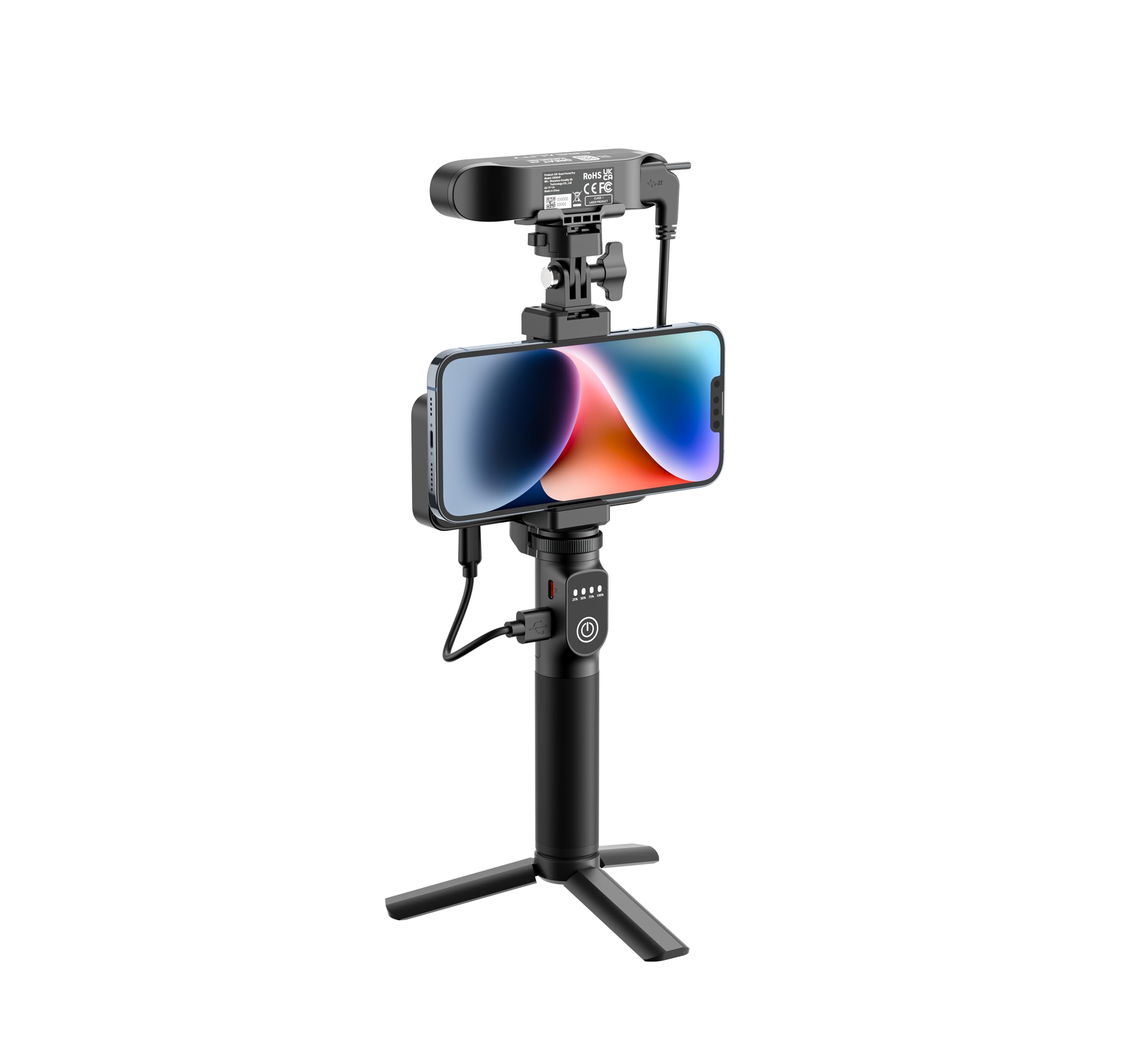 Creality CR-Scan Ferret Pro 3D Scanner for 3D Printing, Upgrade Wireless Handheld Scanner with WiFi 6 Bridge, Anti-Shake Tracking, 30FPS Fast Full Color Scan, 0.1mm Accuracy for iOS/Android & PC