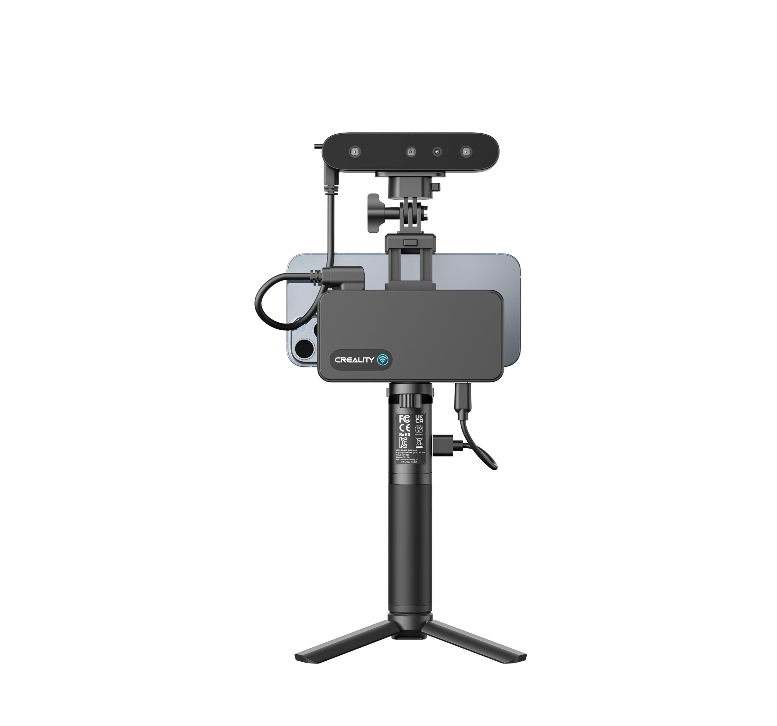 Creality CR-Scan Ferret Pro 3D Scanner for 3D Printing, Upgrade Wireless Handheld Scanner with WiFi 6 Bridge, Anti-Shake Tracking, 30FPS Fast Full Color Scan, 0.1mm Accuracy for iOS/Android & PC