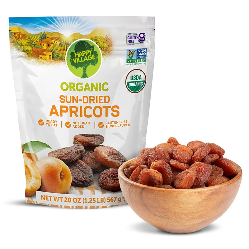 Happy Village Organic Whole Dried Strawberries, 18 OZ Resealable Pack - Soft & Juicy, Kosher, Non-GMO, No Refined Sugar, Apple Juice Infused Dried Strawberry