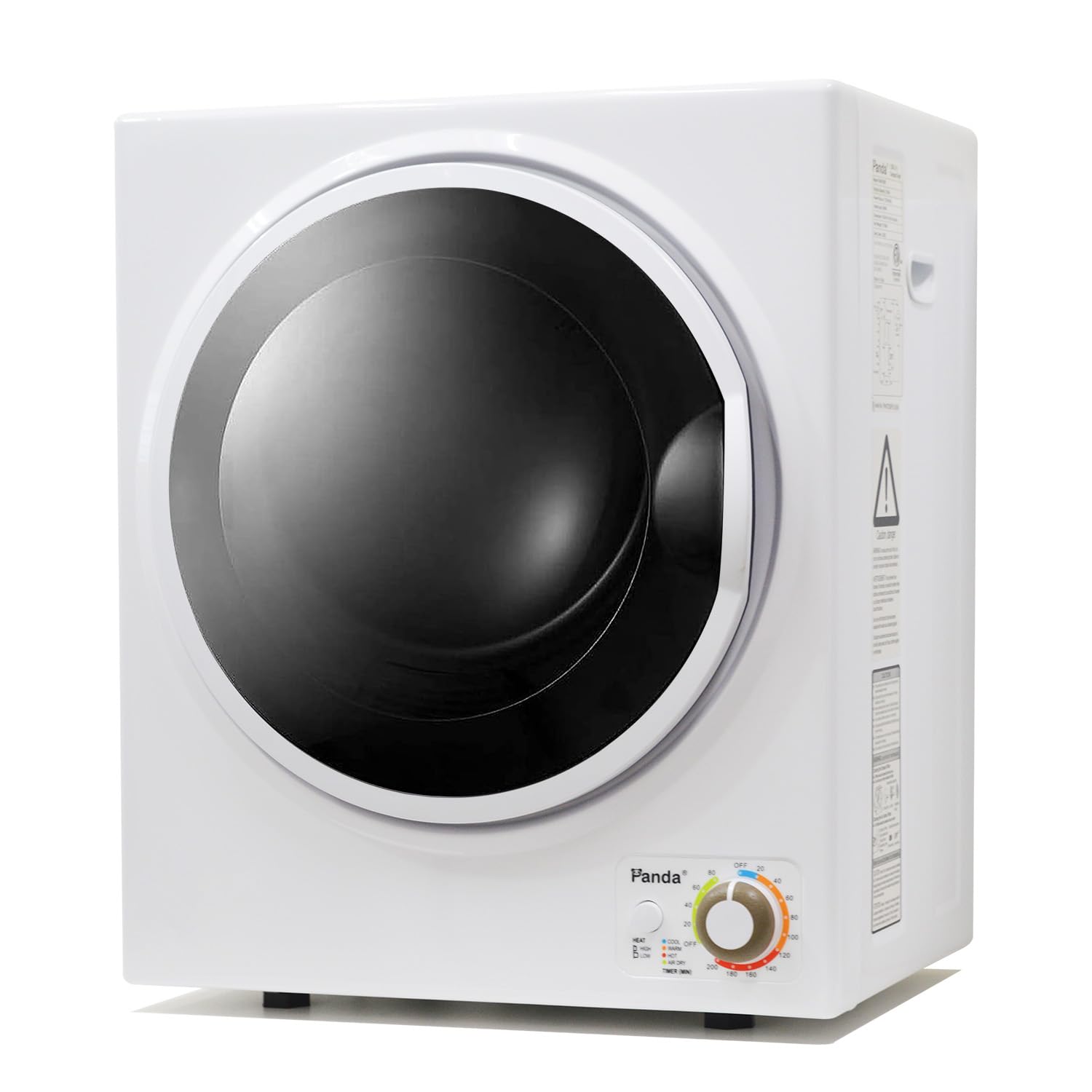 Panda Compact Dryer 13.2 lbs Load Volume 110V 1500W Portable Clothes Dryer 3.5 cu.ft. Stainless Steel Tub, 4 Drying Modes