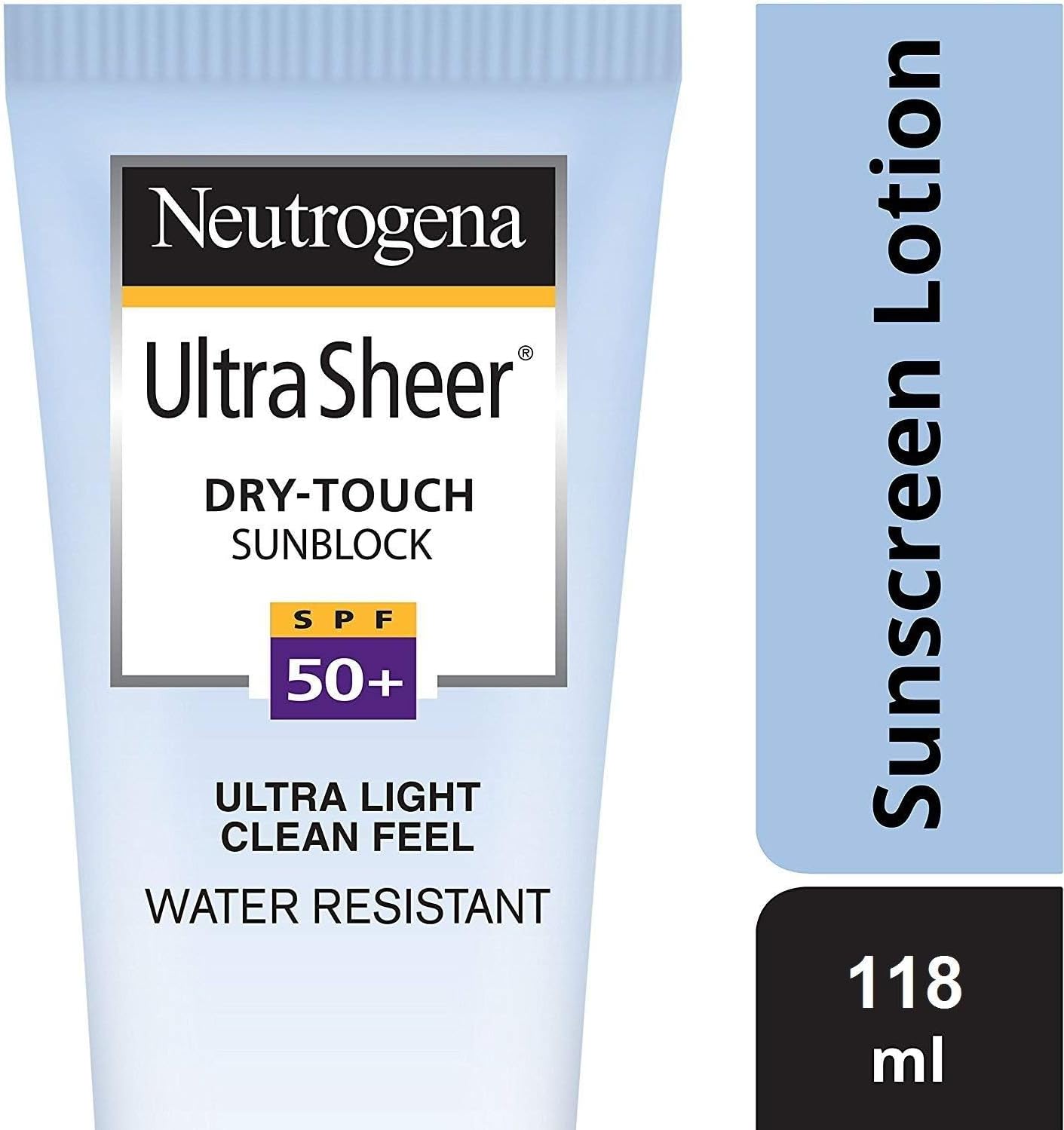 Neutrogena Ultra Sheer Sunscreen SPF 50+ | Broad Spectrum UVA/UVB | Blue light protect | No White Cast | Water resistant Ultra light & Non sticky | Oily, Dry & Sensitive Skin | 30 g (Pack of 1)
