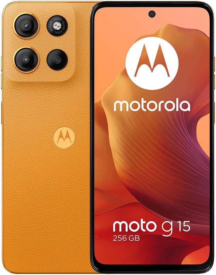 Motorola Moto G15 4G LTE (XT2521-2) 4+256GB Dual Sim | GSM Unlocked | International Model | for T-Mobile, Metro PCS, Mint & Tello - (Gray)