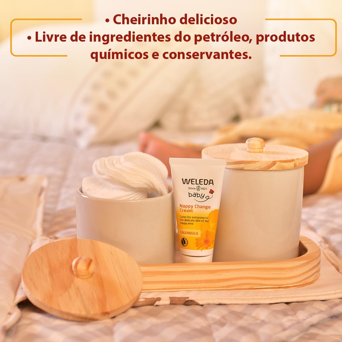 WELEDA Bio Baby Calendula Wundschutzcreme 75ml - Naturkosmetik Wundsalbe / Babycreme für den Schutz empfindlicher Baby Haut im Windelbereich. Hilft bei Rötungen, gereizter Haut und Wundsein
