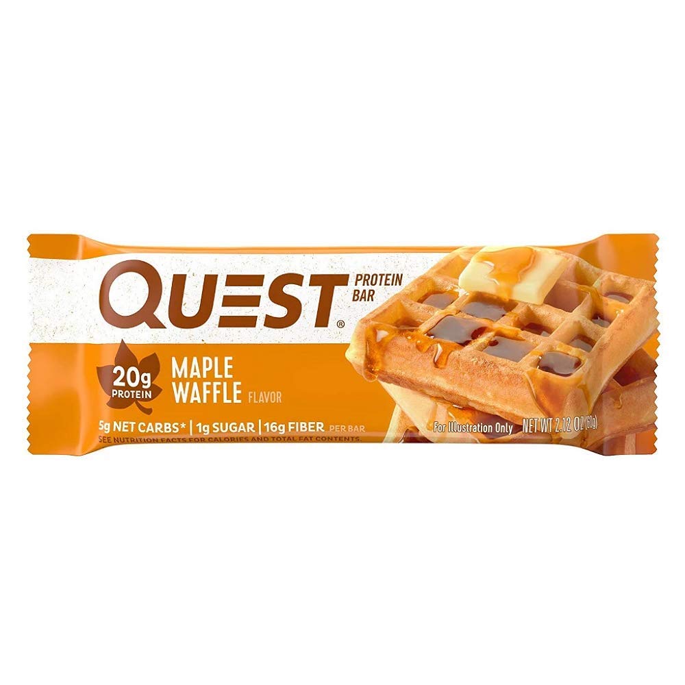 Quest Nutrition Chocolate Chip Dough Cookie Protein Bars, 21g Protein, 1g Sugar, 4g Net Carbs, High Fiber, Gluten Free, Keto-Friendly, 12 Count
