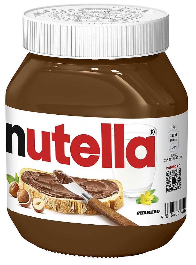 nutella - Nuss-Nougat-Creme, 1 Glas mit 750g, leckere Haselnuss-Schoko-Creme als Aufstrich oder für Rezepte