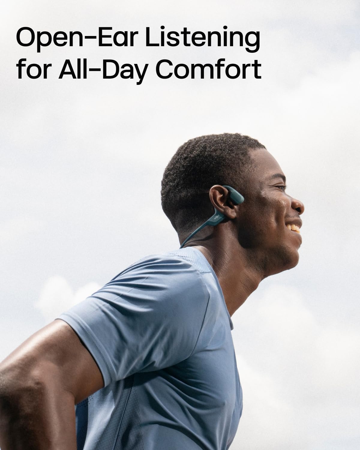 SHOKZ OpenRun Pro-Bone Conduction Headphones, Open-Ear Bluetooth Wireless Sport Headphones for Running and Workout, Sweat Resistant, Long Battery Life, Premium Deep Bass, Mic，with Hair Band, Black