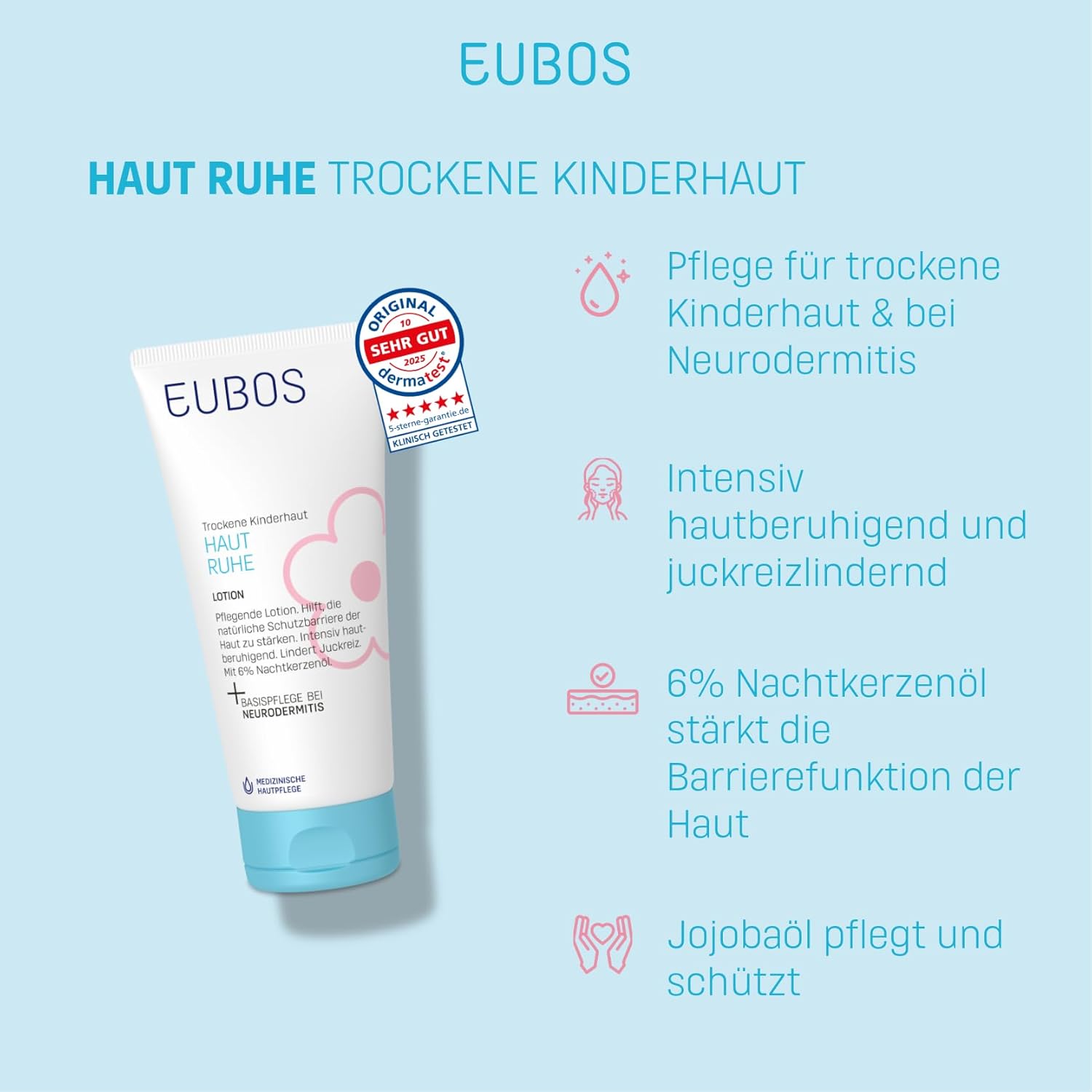 EUBOS Kinder Haut Ruhe Lotion, 125 ml Lotion