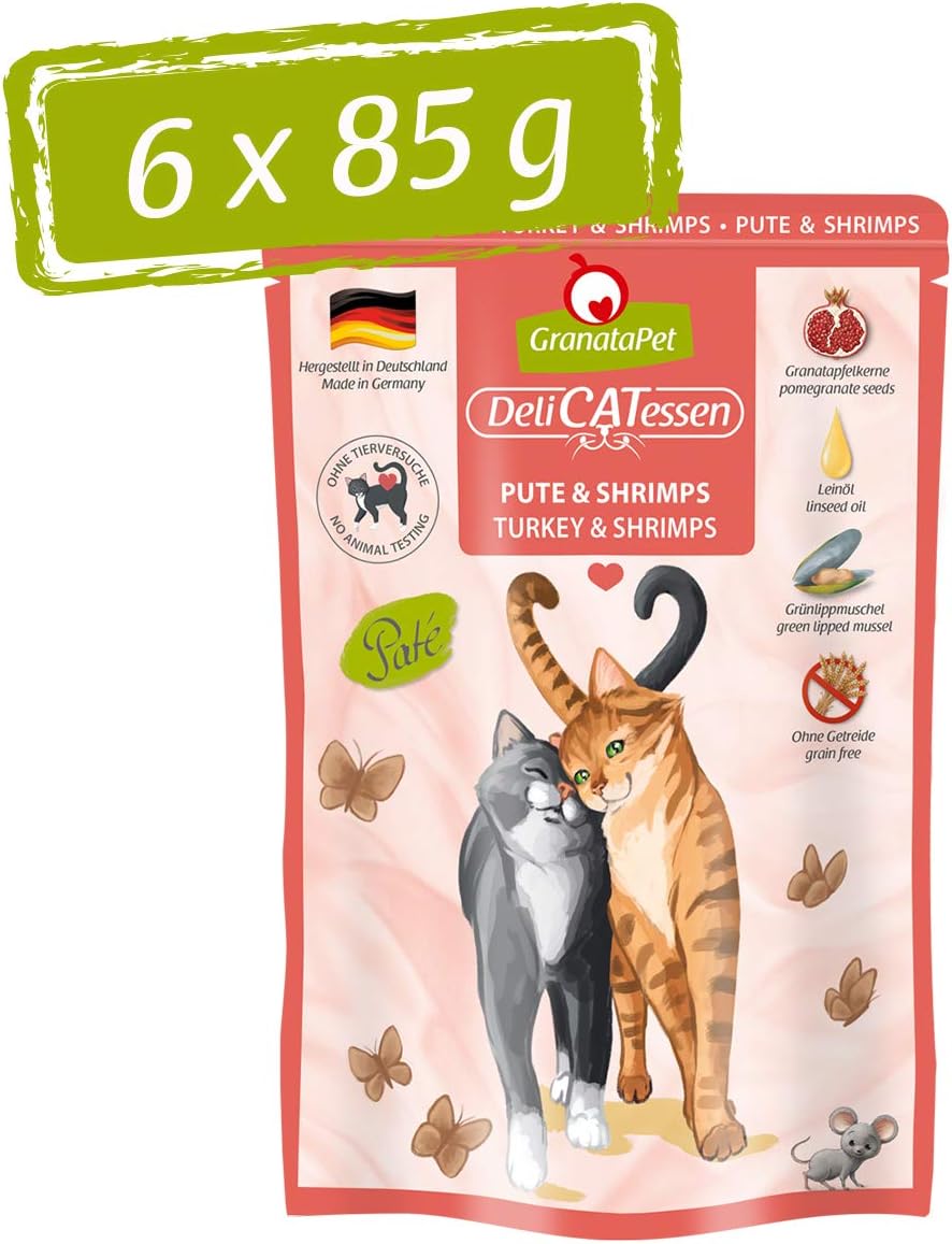 GranataPet DeliCatessen Huhn PUR, Nassfutter für Katzen, Futter ohne Getreide & ohne Zuckerzusätze, Katzenfutter mit hohem Fleischanteil & hochwertigen Ölen, 6 x 400 g