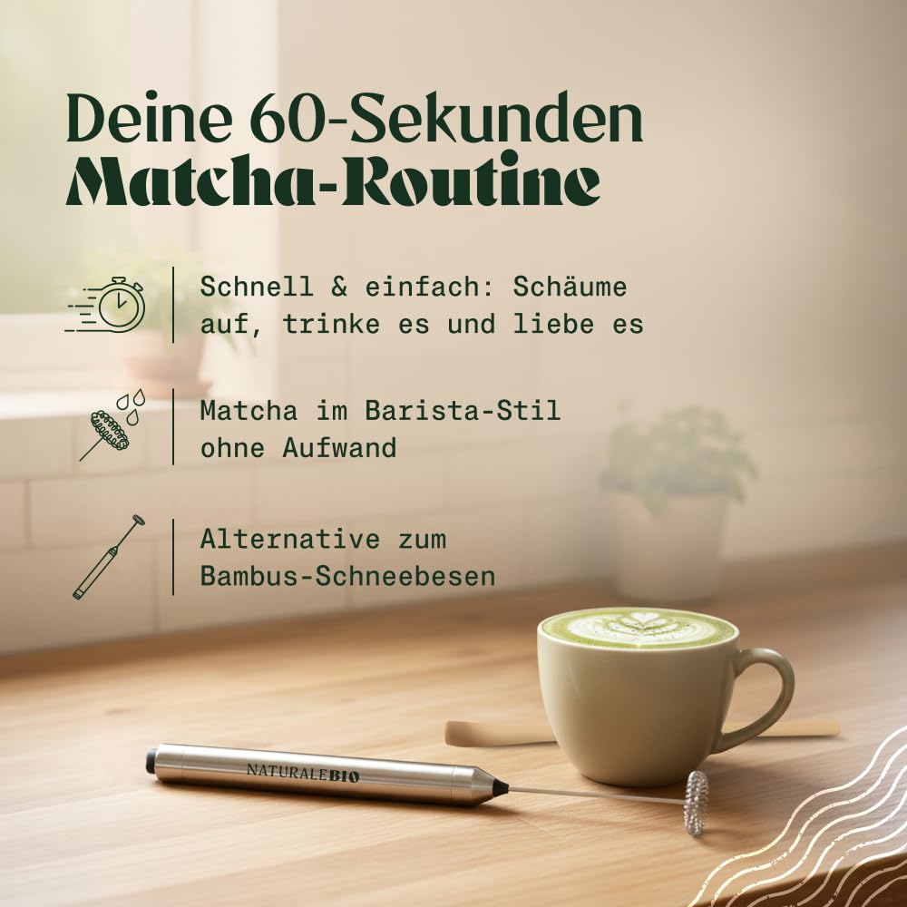 NaturaleBio Matcha Tee Pulver Bio - Premium-Qualität - 100g. Original Green Tea aus Japan. Japanischer ideal zum Trinken. Grüntee für Latte, Smoothies Getränk. Hergestellt in Uji, Kyoto.