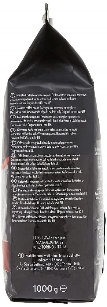 Lavazza, Espresso Barista Intenso, ganze Arabica und Robusta Kaffeebohnen, mit Kakao- und Holzaromen, für einen intensiven Kaffee, Intensität 9/10, mittlere Röstung, 1 kg Packung