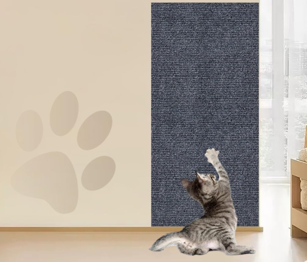 200cmx40cm Selbstklebend Kratzmatte, DIY Kratzbrett, Kratzschutz Sofa, Katzenkratzmatte, AntiKratz Tape für Katzenständer, Holzgriff, Katzenturm