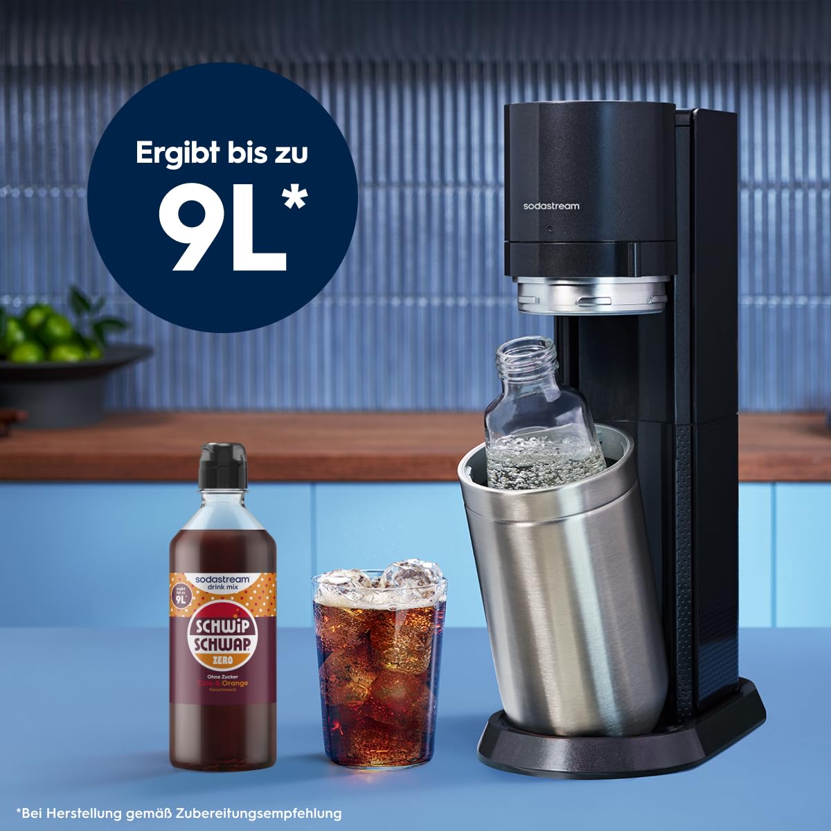 Sodastream drink mix Schwip Schwap Zero Zucker – zuckerfreier Sirup für gesprudeltes & stilles Wasser, 4er Pack (4 x 440 ml), ergibt bis zu 9L Fertiggetränk