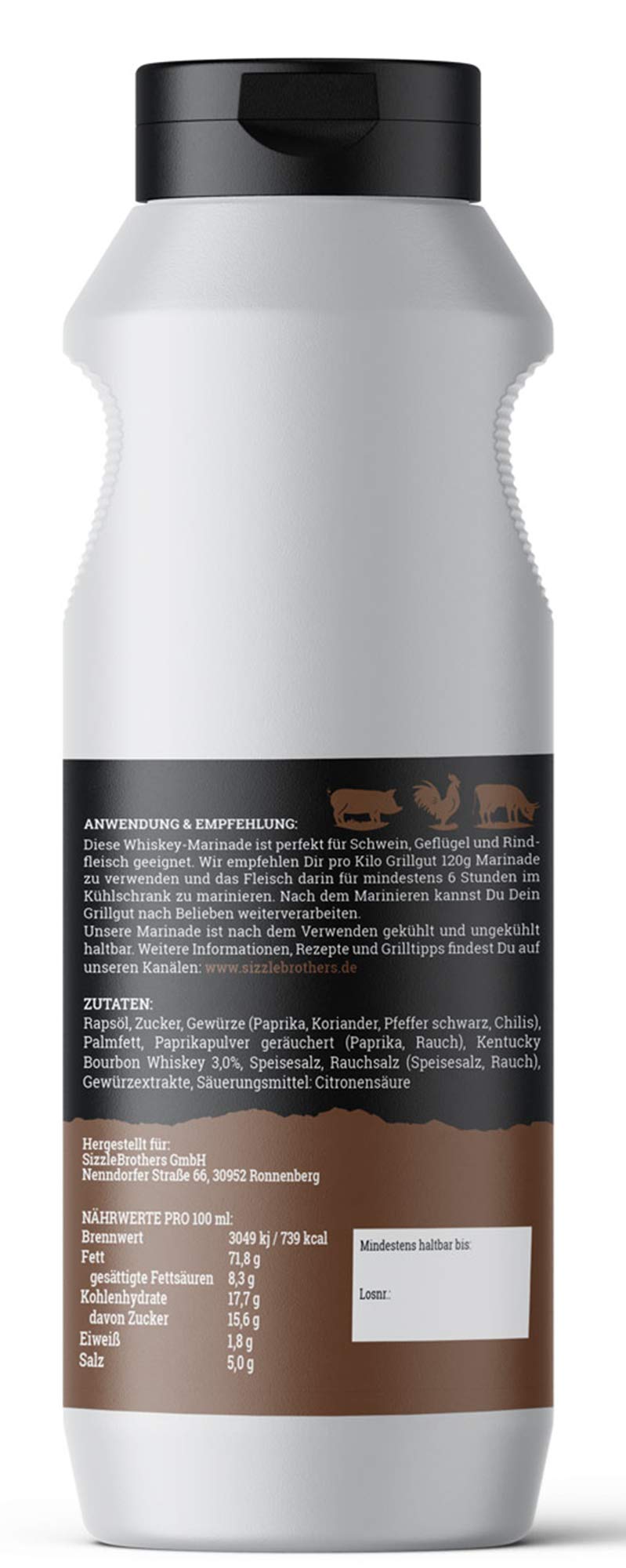 Grillmarinade der SizzleBrothers | 500ml #PremiumTrüffel | Flüssige Marinade für saftigeres & zarteres Fleisch im Vergleich zum BBQ Rub | Für Grillfleisch wie Steaks, Hähnchen, Pulled Pork & co.