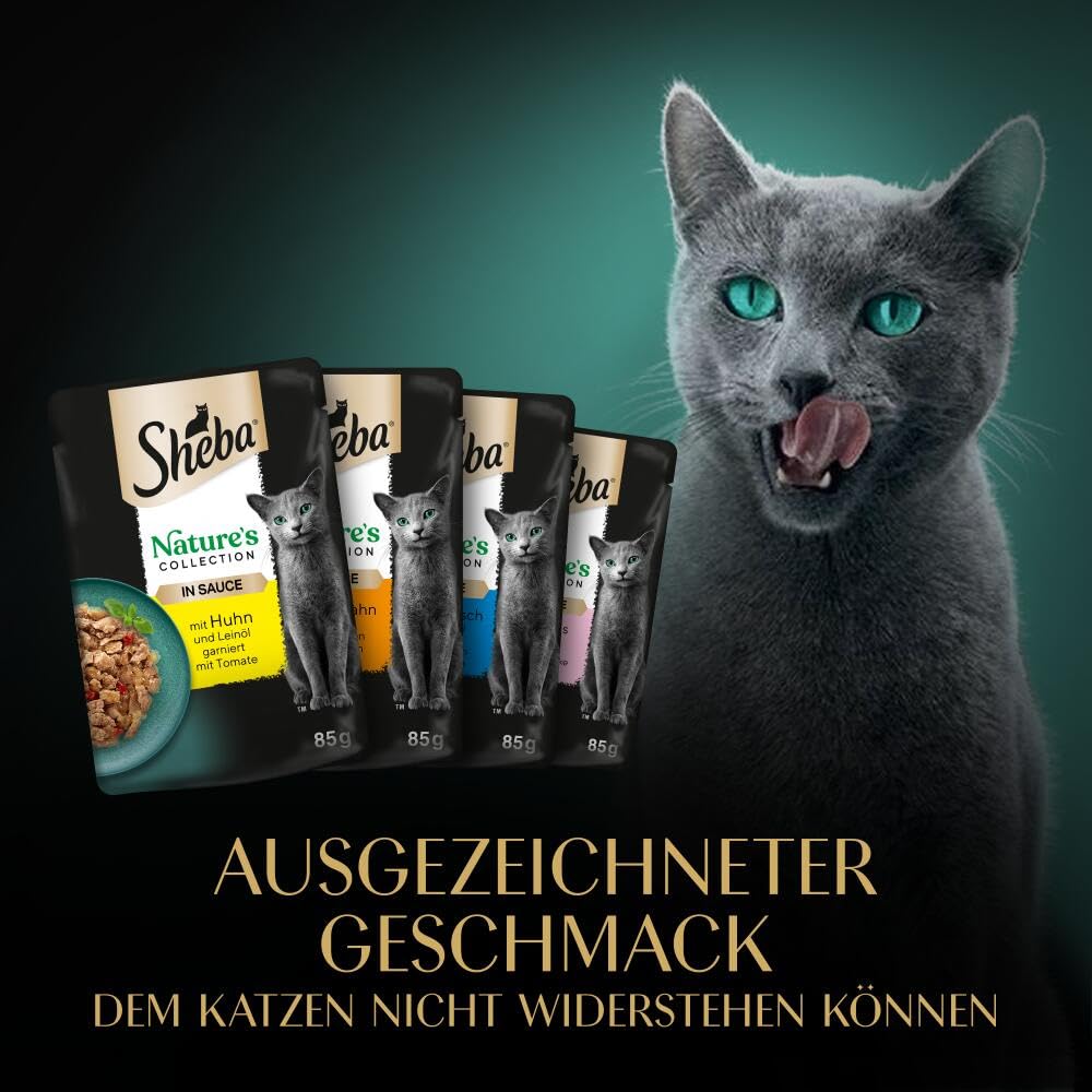 Sheba Selection Katzen Nassfutter im Portionsbeutel Geflügel Variation in Sauce Multipack 120x85g