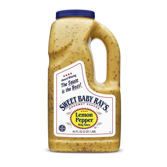 Sweet Baby Ray's Award Winning Sauce | Lemon Pepper Flavor | 64 oz Bottle | Kosher | Gluten Free | Made in the USA