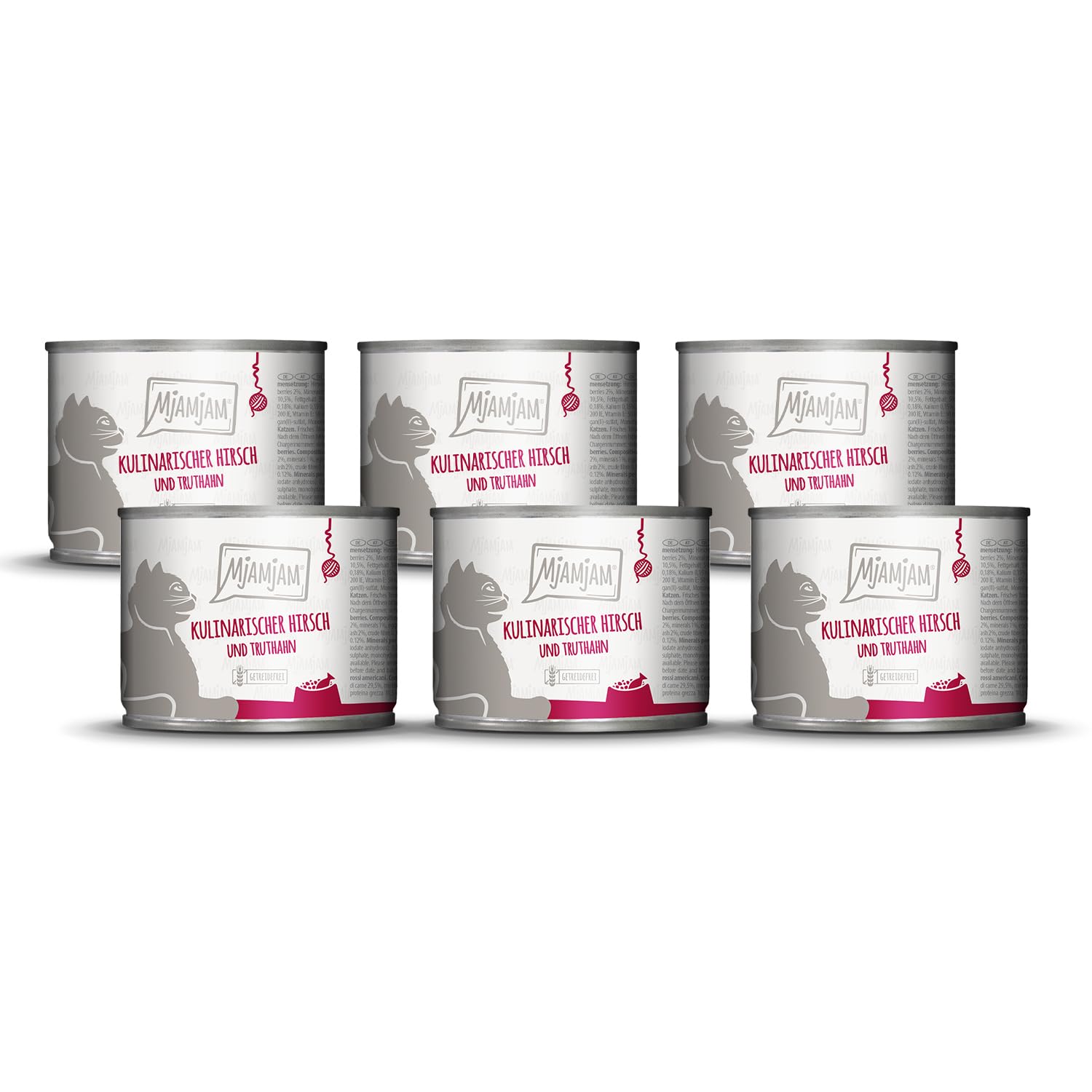 MjAMjAM - Premium Nassfutter für Katzen - saftiges Huhn an leckeren Möhrchen, 6er Pack (6 x 400 g), getreidefrei mit extra viel Fleisch