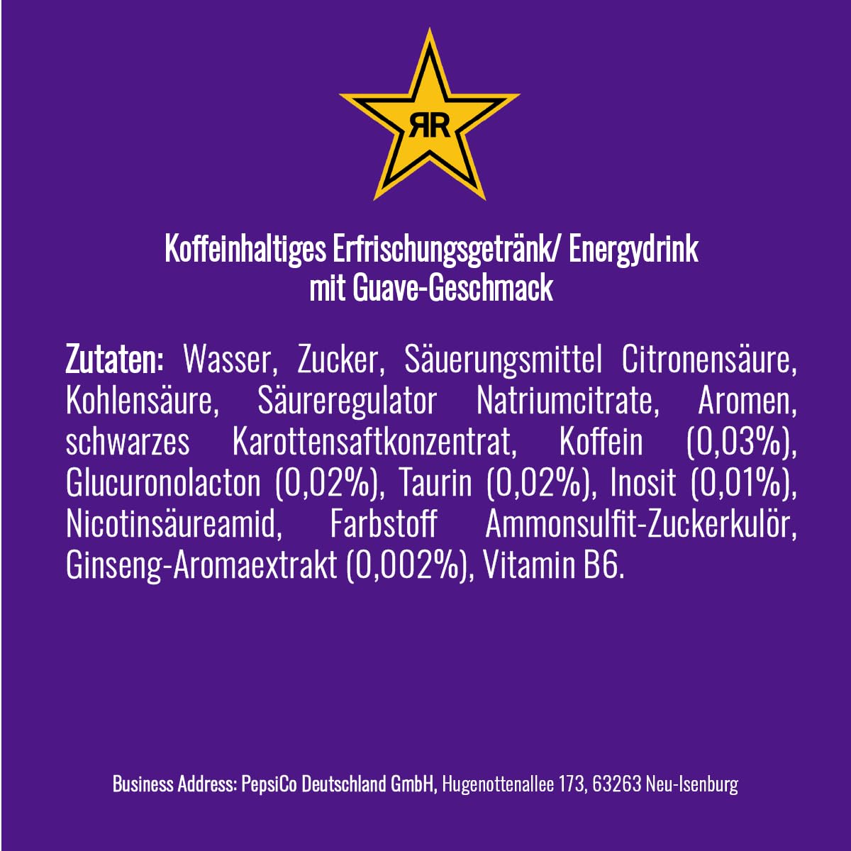 Rockstar Energy Drink Tropical Guava Geschmack - Koffeinhaltiges Erfrischungsgetränk für den Energie Kick, EINWEG (12 x 500ml) (Verpackungsdesign kann abweichen)