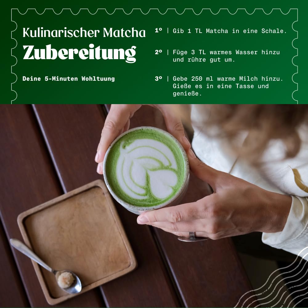 NaturaleBio Matcha Tee Pulver Bio - Premium-Qualität - 100g. Original Green Tea aus Japan. Japanischer ideal zum Trinken. Grüntee für Latte, Smoothies Getränk. Hergestellt in Uji, Kyoto.