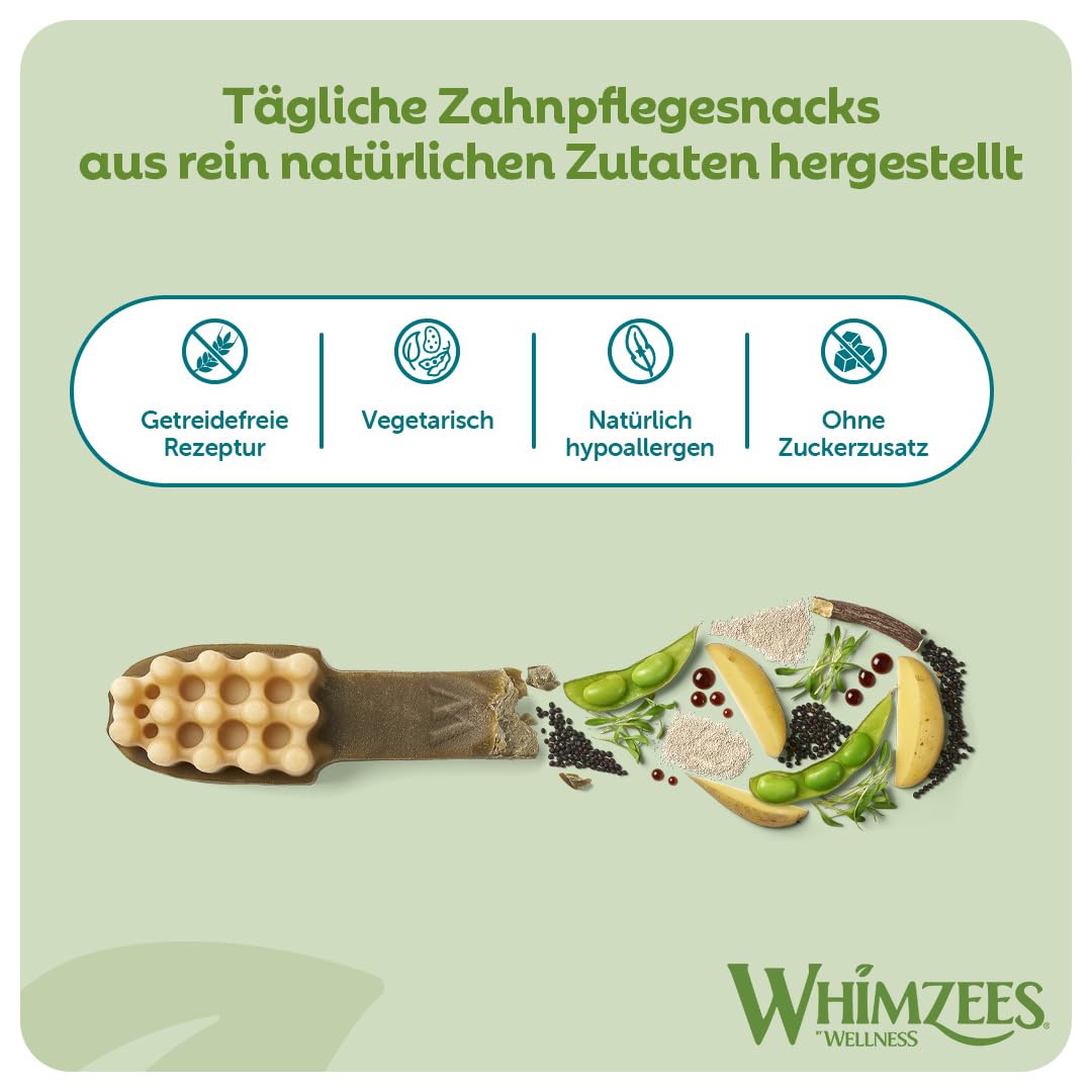 WHIMZEES Natürliche Getreidefreie Zahnpflegesnacks, Kaustangen für Hunde, Gemischte Vielfaltsbox, L, 14 x 60 g