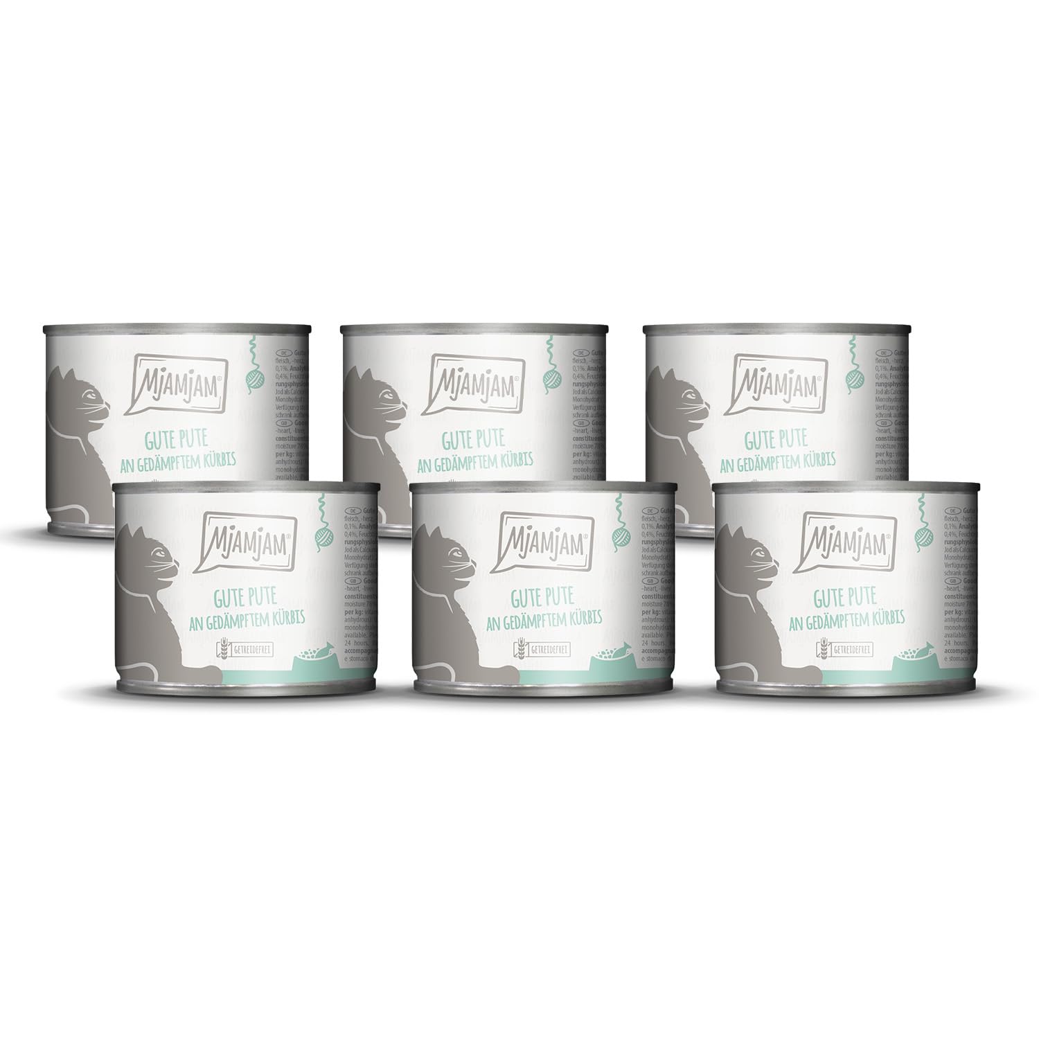 MjAMjAM - Premium Nassfutter für Katzen - saftiges Huhn an leckeren Möhrchen, 6er Pack (6 x 400 g), getreidefrei mit extra viel Fleisch