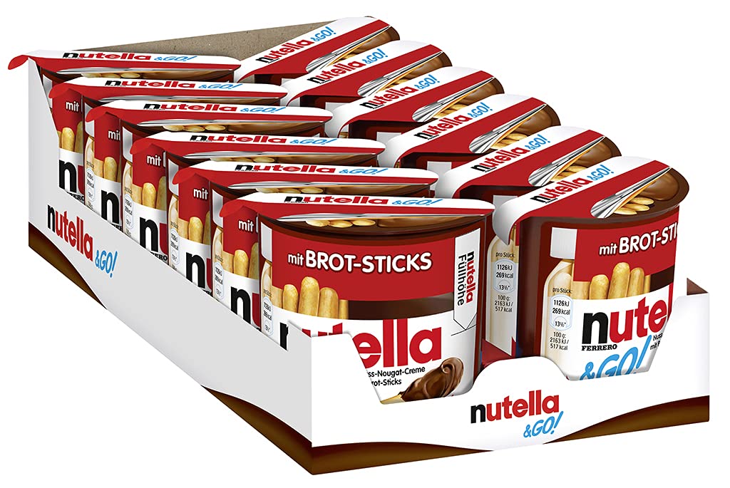 nutella - Nuss-Nougat-Creme, 1 Glas mit 750g, leckere Haselnuss-Schoko-Creme als Aufstrich oder für Rezepte