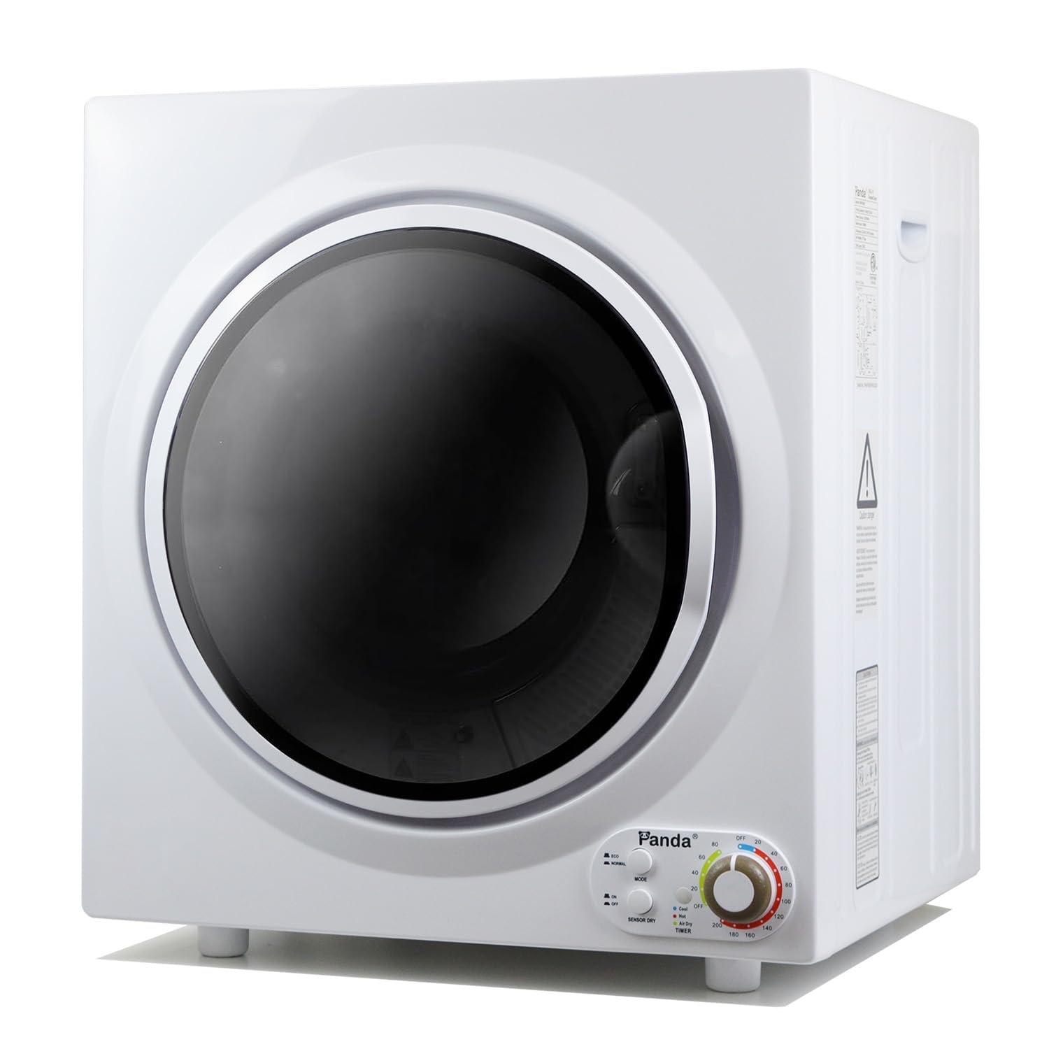 Panda Compact Dryer 13.2 lbs Load Volume 110V 1500W Portable Clothes Dryer 3.5 cu.ft. Stainless Steel Tub, 4 Drying Modes