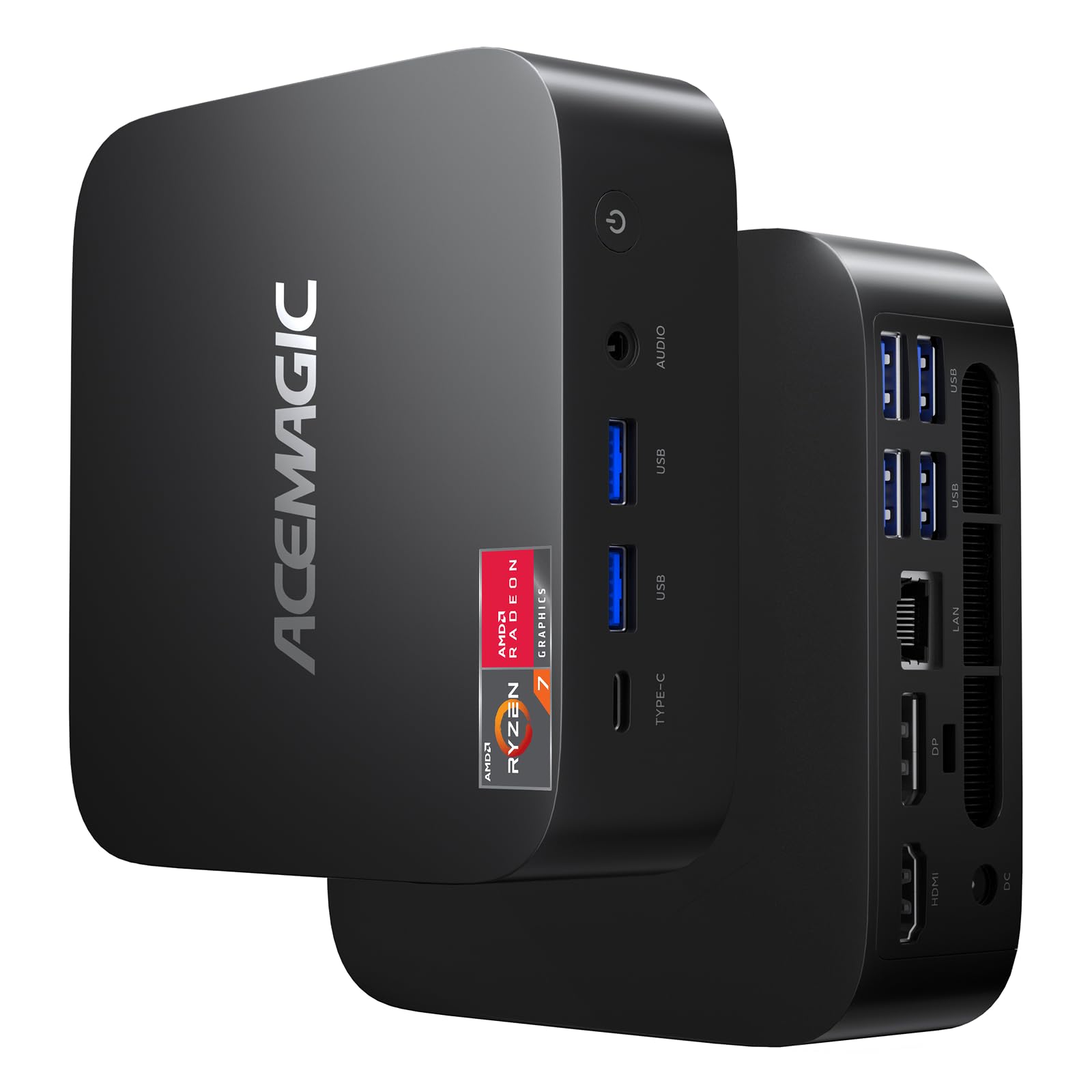 ACEMAGICIAN Matrix Mini M1 Mini PC, Ryzen 7 7735HS, 24GB LPDDR5 512GB NVMe SSD Computers(up to 4.75Ghz), Windows 11 Pro Micro Desktop 4K Triple Display Office(Upgraded 7730U/7430U/5800H)