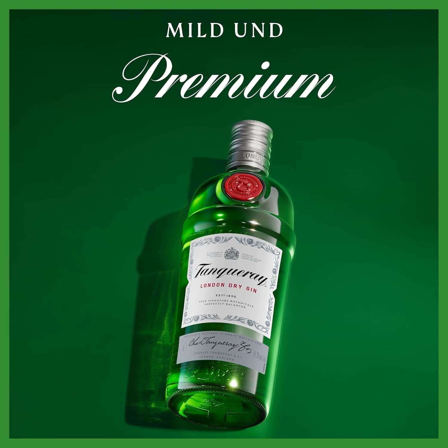 Tanqueray London Dry Gin | aromatischer Gin | 4-fach destilliert auf englischem Boden | 43,1% vol | 1000ml Einzelflasche