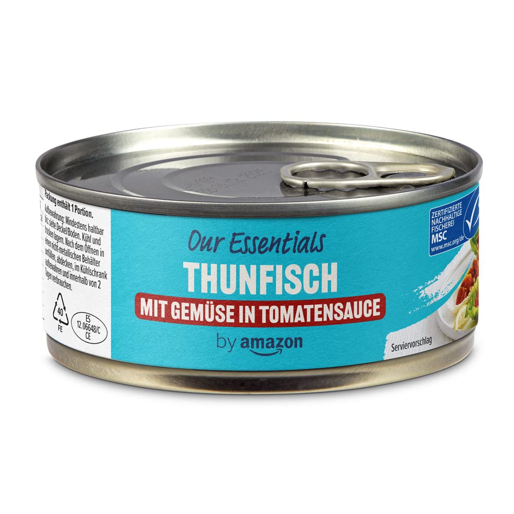 by Amazon Thunfischstücke in eigenem Saft und Aufguss, 145g (1er-Pack)