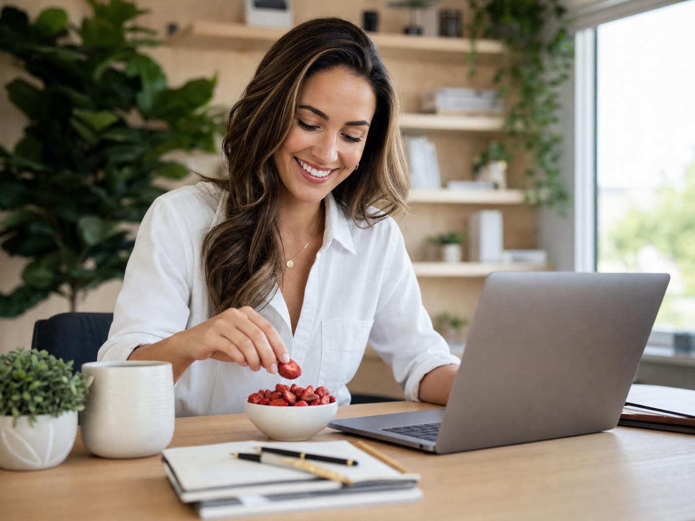 EWL Naturprodukte Erdbeeren gefriergetrocknet 400g, im bruchsicheren Eimer, gefriergetrocknete Erdbeeren in Deutschland abgefüllt, vegan und natürlich lecker