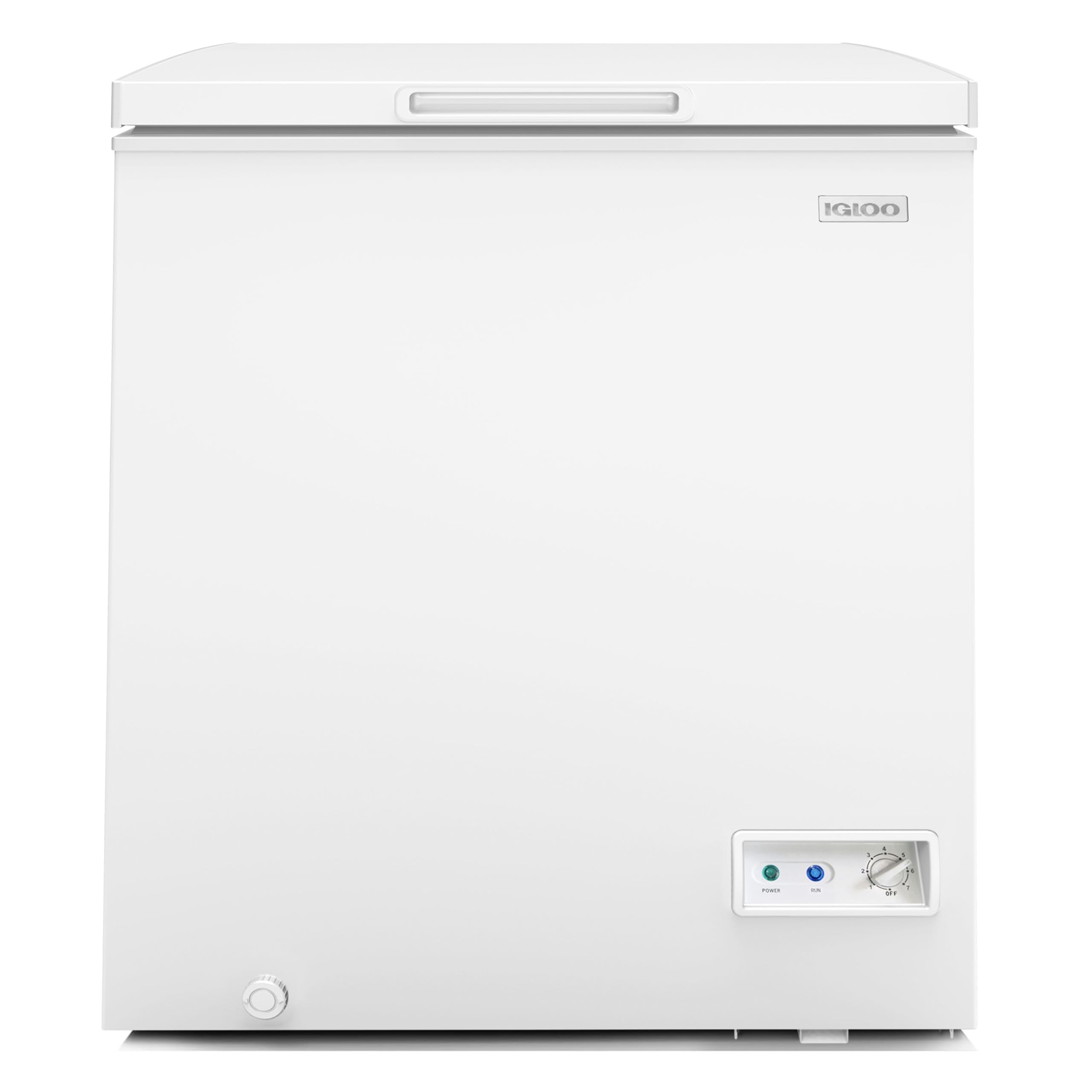 Igloo 3.5 Cu Ft. Upright Deep Freezer Chest- Deep Freezer with Quick Freezing System & Adjustable Thermostat- Low Noise Freezer with Removable Basket & LED Lights for Homes, Garages & Basements- Black