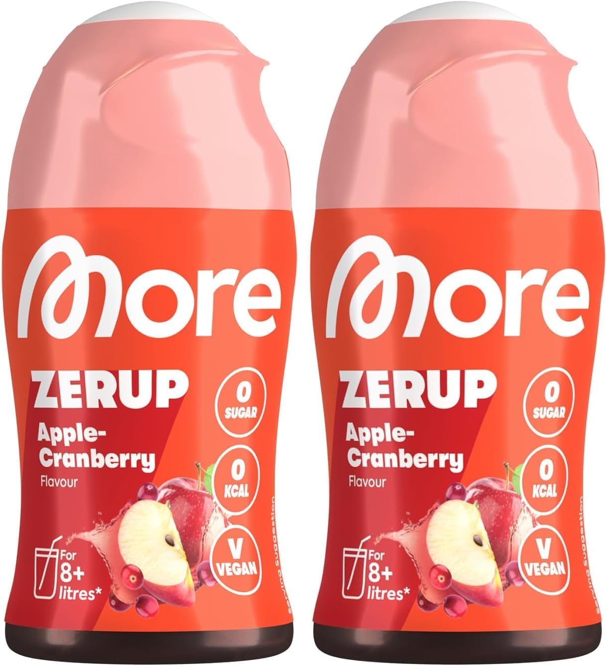 MORE Zerup, Peach Iced Tea, 65 ml, für bis zu 8 l Fertiggetränk, zuckerfreier Sirup mit u.a. echten Fruchtextrakten, vegan, zero Kalorien - made in Germany