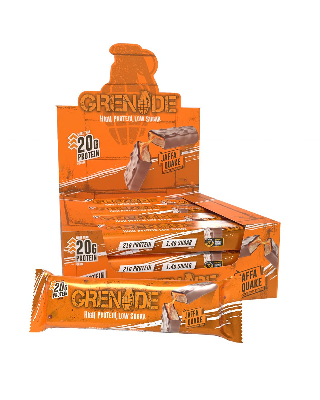 Grenade Proteinriegel, OREO White – Proteinreich & Zuckerarm, 12 x 60 g