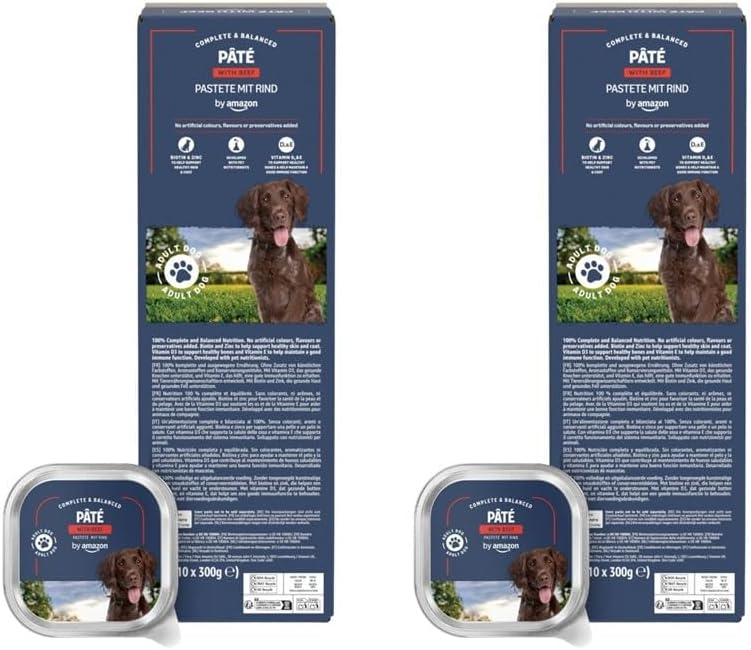 by Amazon Nassfutter für Hunde, Pastete Gemischt, 300g, 20er-Pack