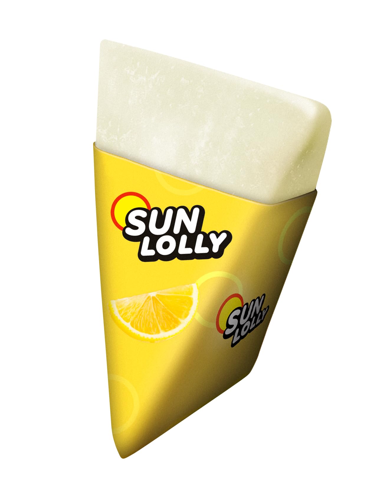 Sun Lolly Wassereis Zitrone 12er Vorratspack | Mit Fruchtsaft | Zum Selbsteinfrieren | Ohne künstliche Aromen | Frei von Süßungsmittel | Laktosefrei | Glutenfrei | 12 x 480ml