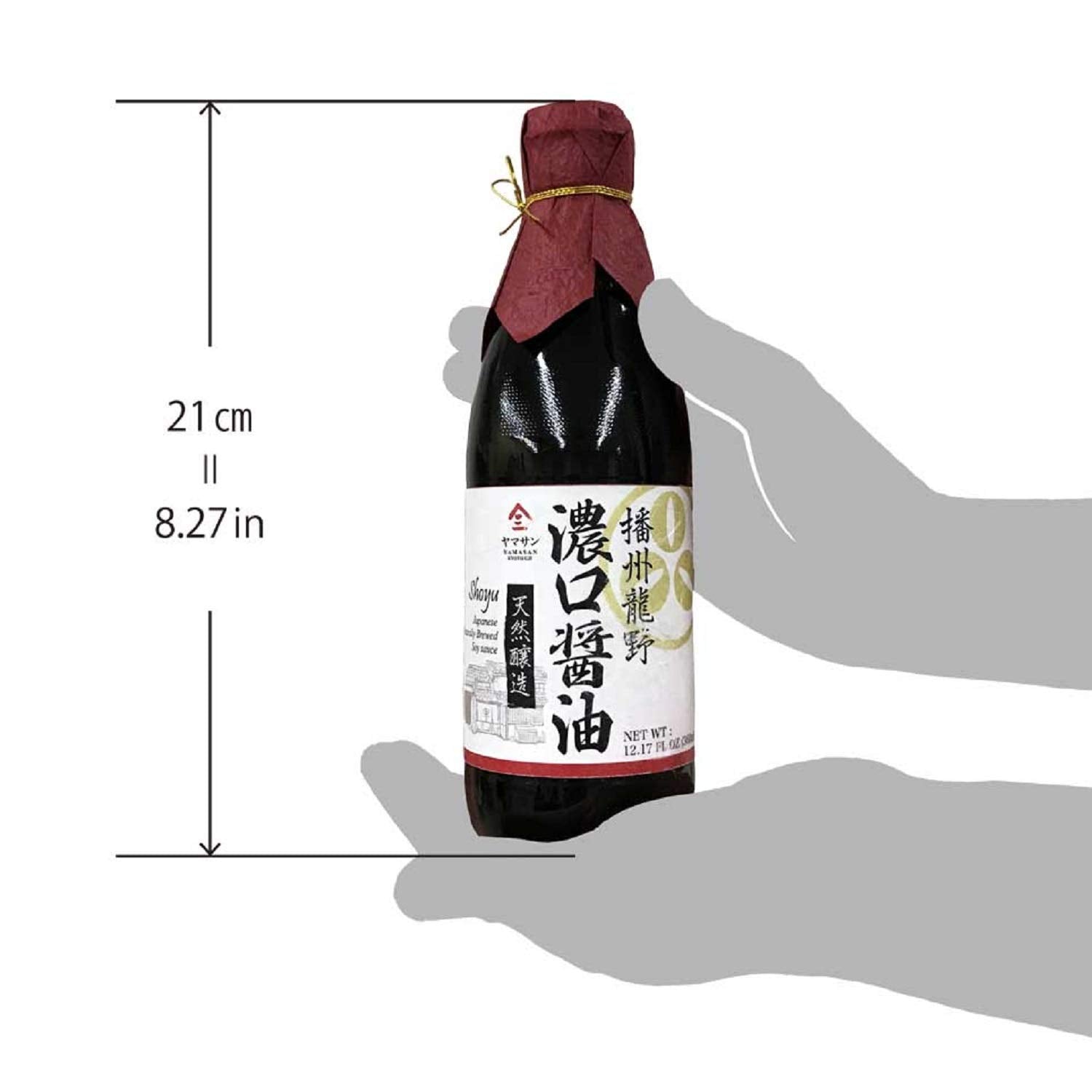 YAMASAN KYOTO UJI Soy Sauce Artisanal Classic 500 Days Aged, Japanese Premium Handmade, Naturally Brewed, No Additives, Non-GMO, Made in Japan (360ml)