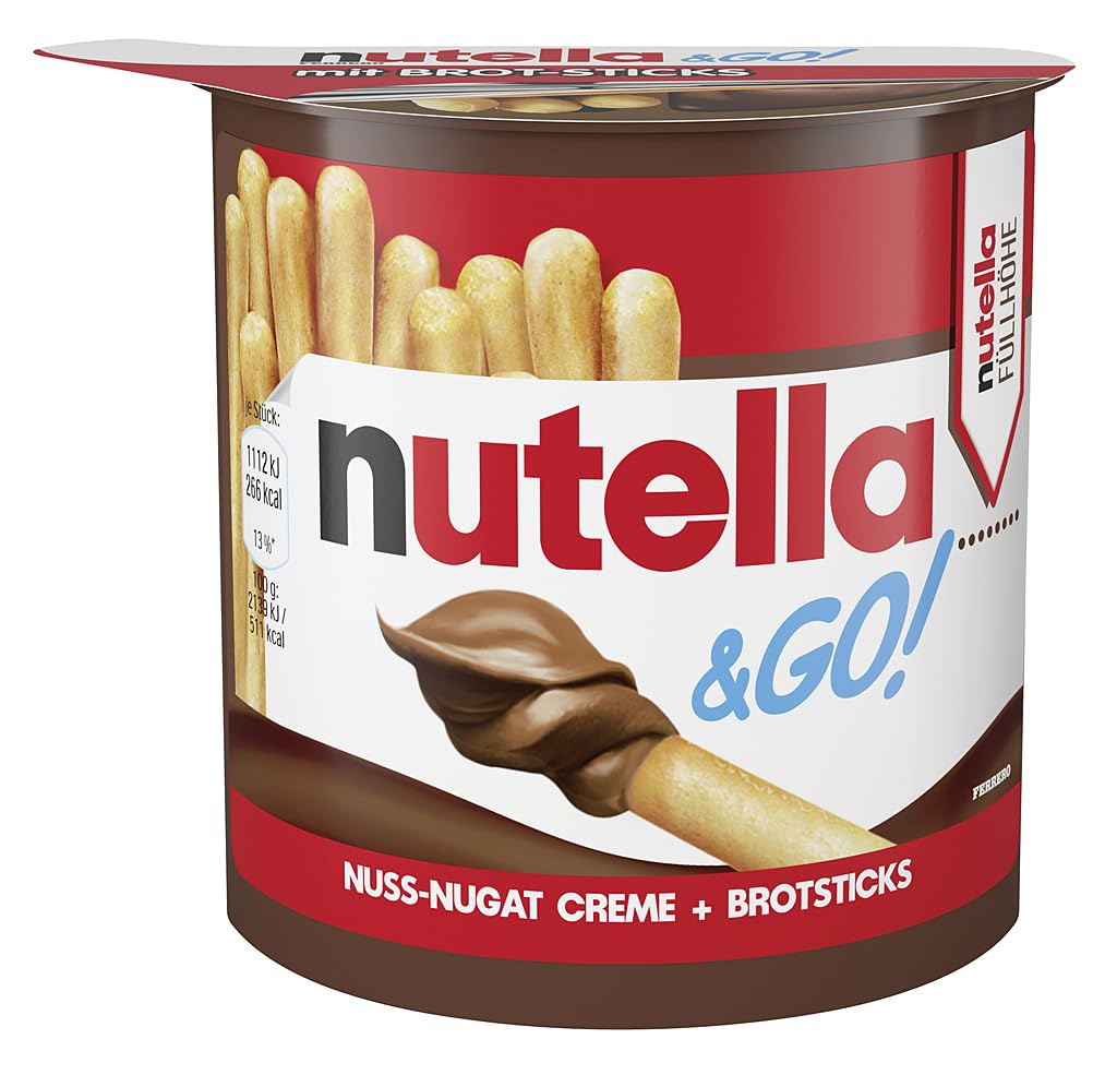 nutella - Nuss-Nougat-Creme, 1 Glas mit 750g, leckere Haselnuss-Schoko-Creme als Aufstrich oder für Rezepte