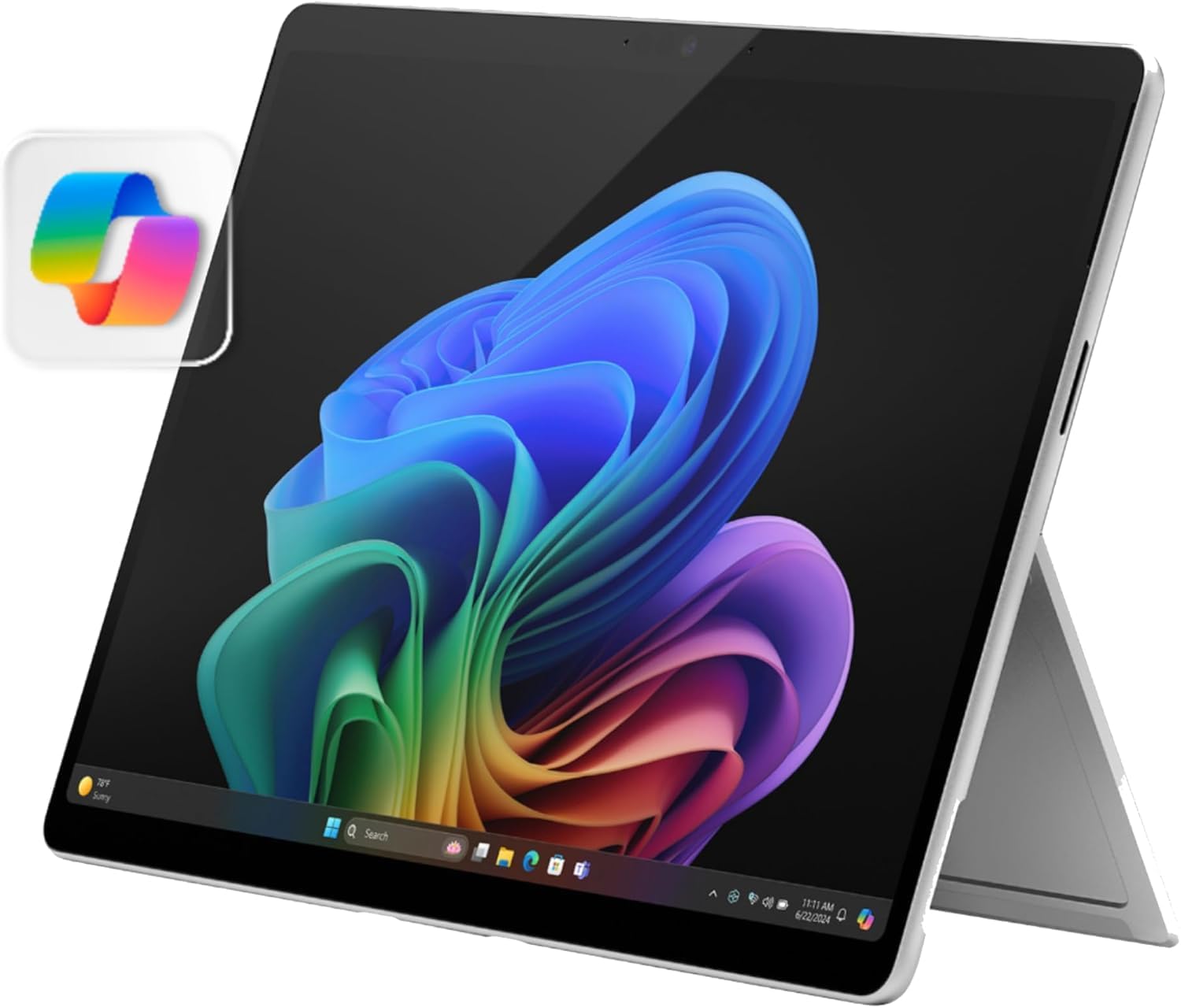 Microsoft Surface Pro 2-in-1 Laptop/Tablet (2024), Windows 11 Copilot+ PC, 13" Touchscreen Display, Snapdragon X Plus (10 Core), 16GB RAM, 512GB Storage, Sapphire