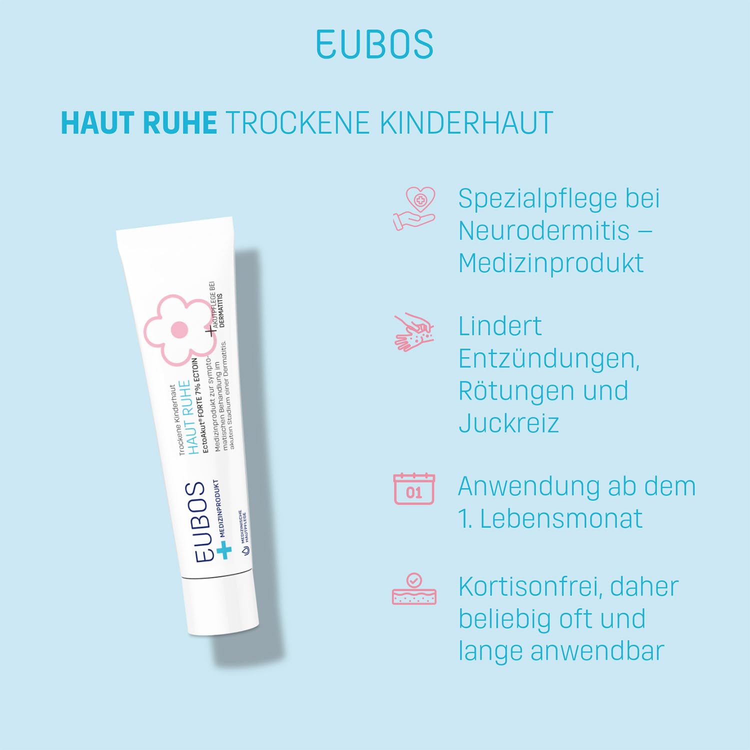 EUBOS Kinder Haut Ruhe Lotion, 125 ml Lotion